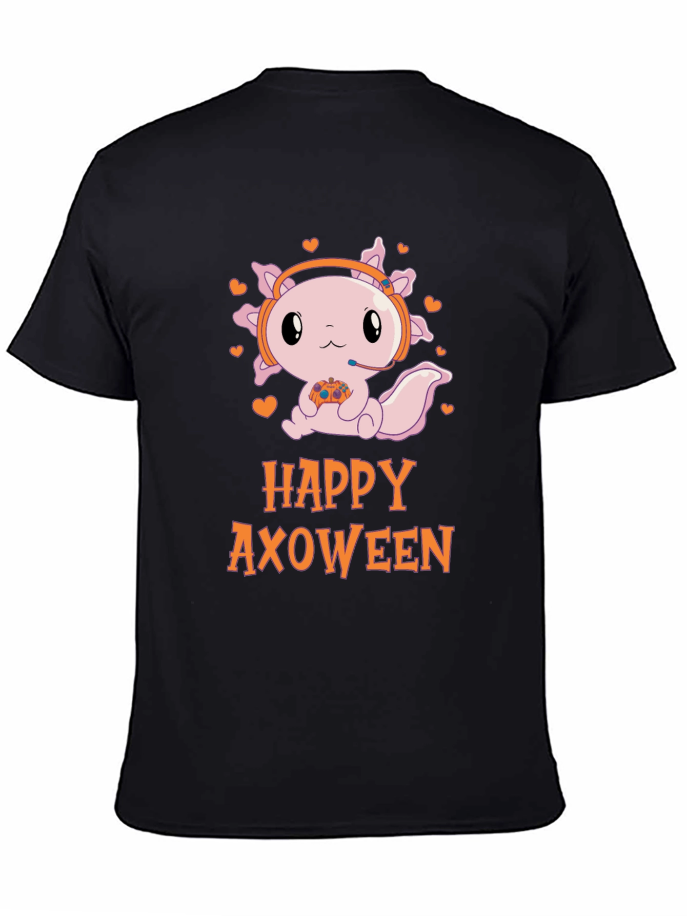 Happy Axoween Gamer T-Shirt - Cute Axolotl Design