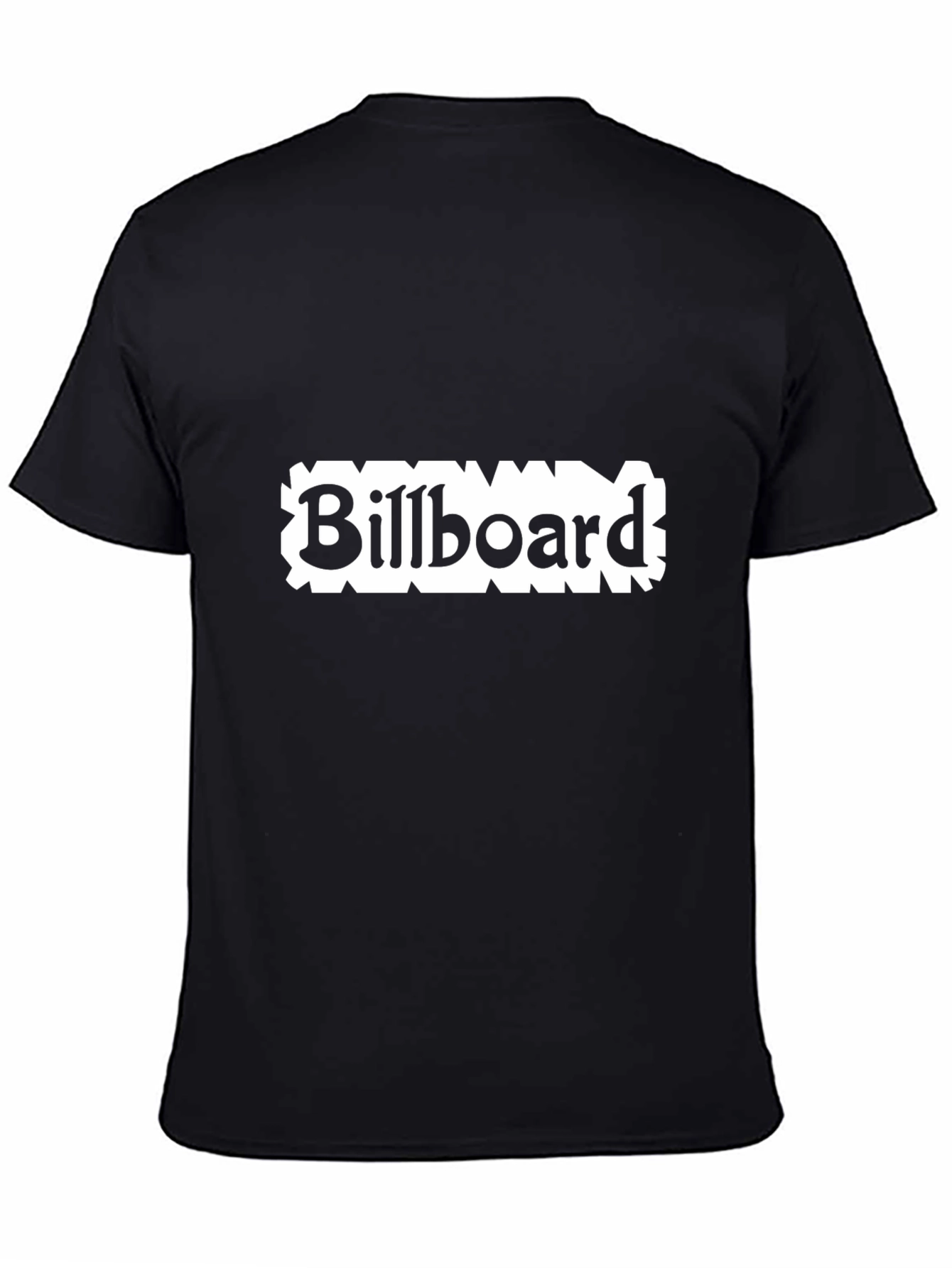Billboard Graphic Tee - Black Cotton Blend T-Shirt