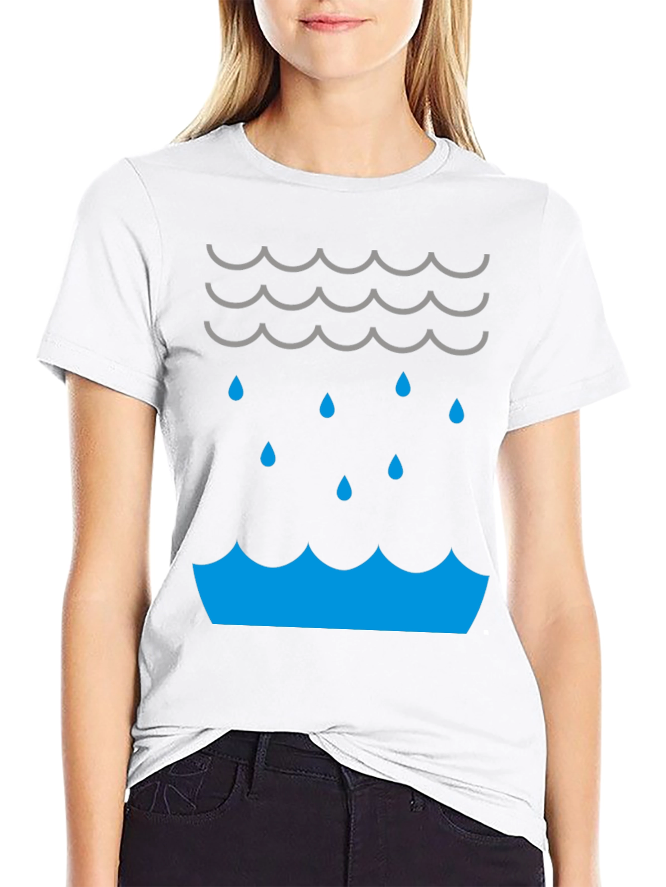 Rain Cloud Graphic Tee - Stylish Weather T-Shirt