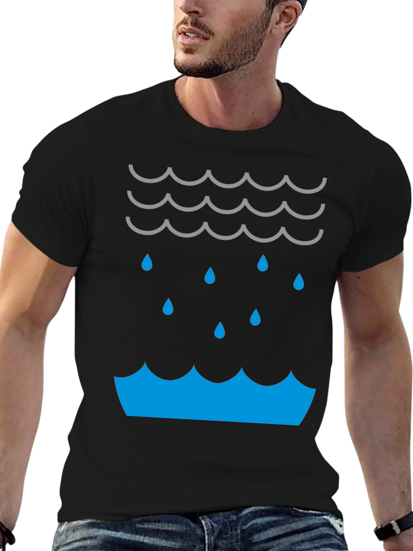 Rain Cloud Graphic Tee - Stylish Weather T-Shirt