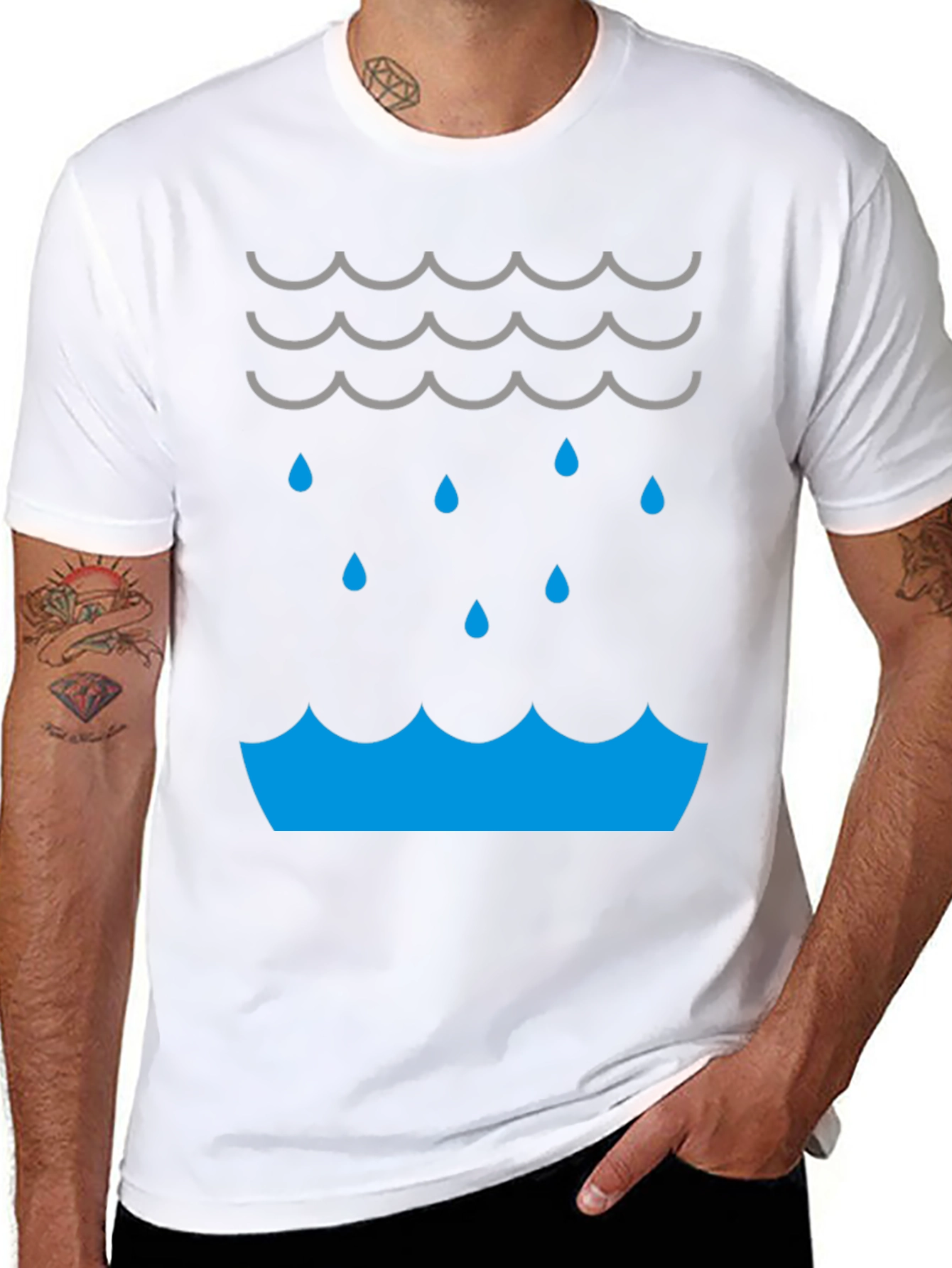 Rain Cloud Graphic Tee - Stylish Weather T-Shirt