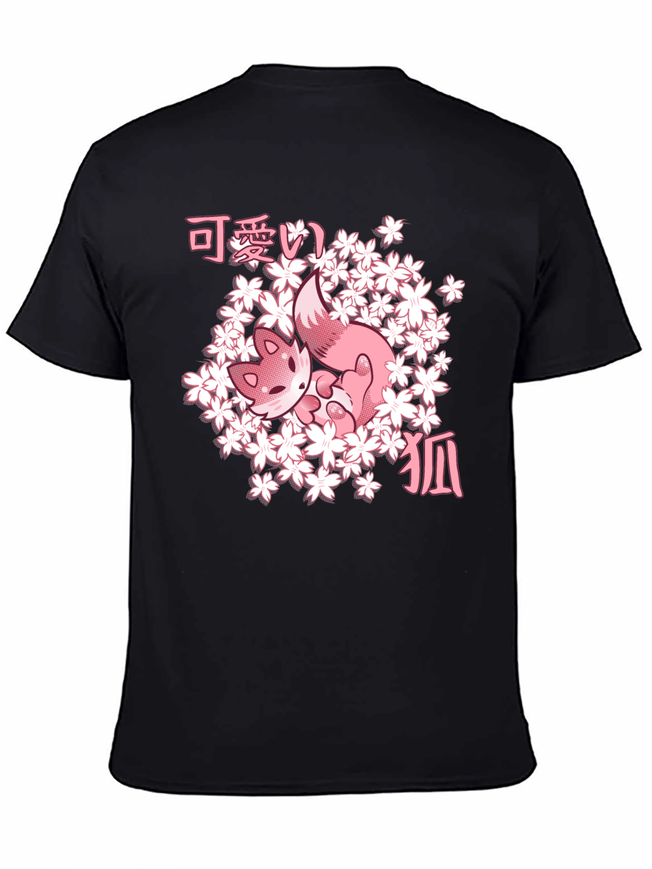 Cute Fox Sakura Graphic T-Shirt