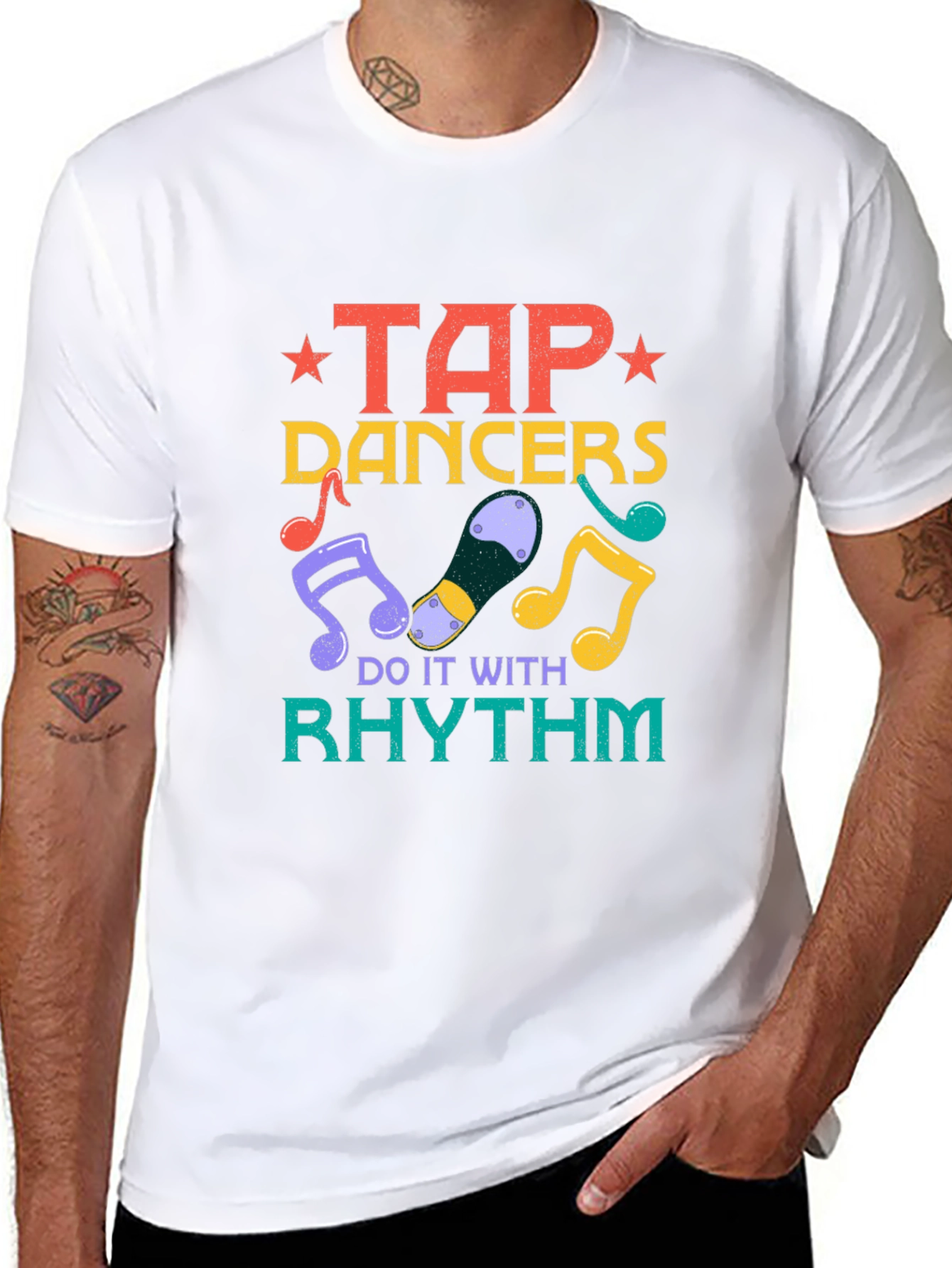 Tap Dancers Do It With Rhythm Black T-Shirt