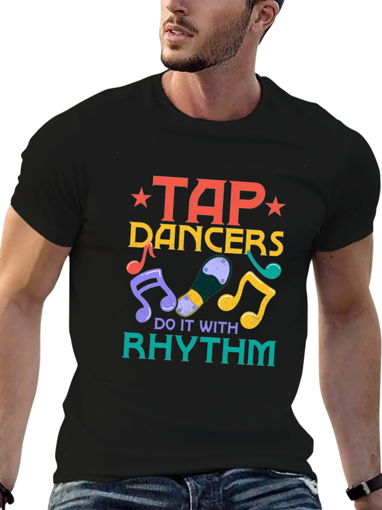 Tap Dancers Do It With Rhythm Black T-Shirt