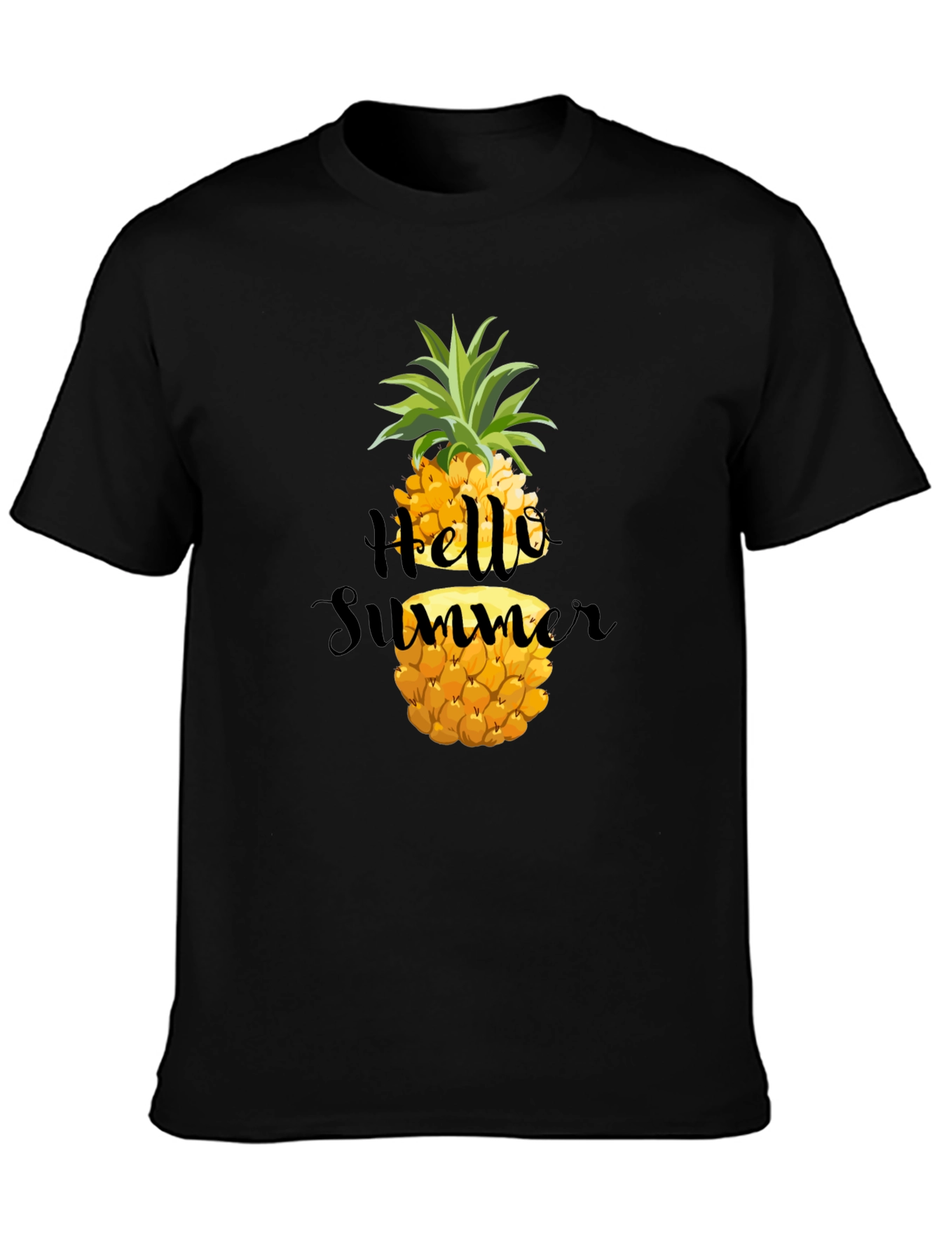 Hello Summer Pineapple Graphic T-Shirt