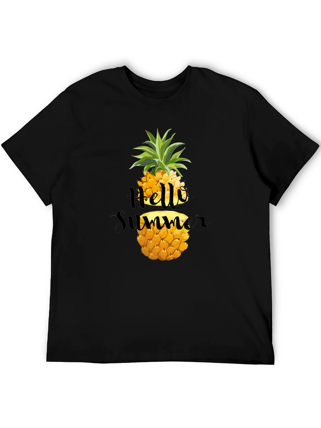 Hello Summer Pineapple Graphic T-Shirt