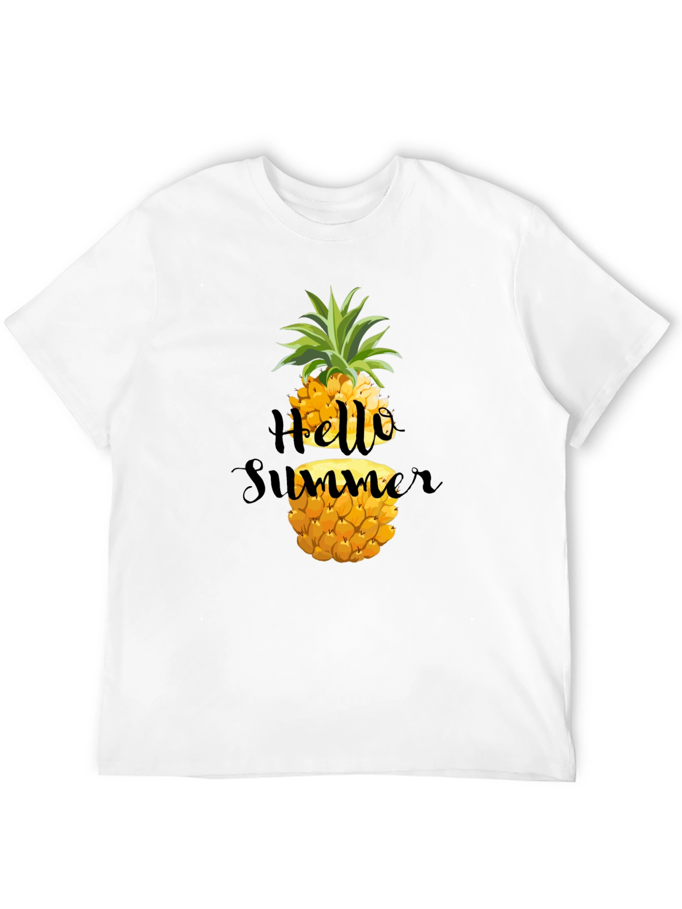 Hello Summer Pineapple Graphic T-Shirt