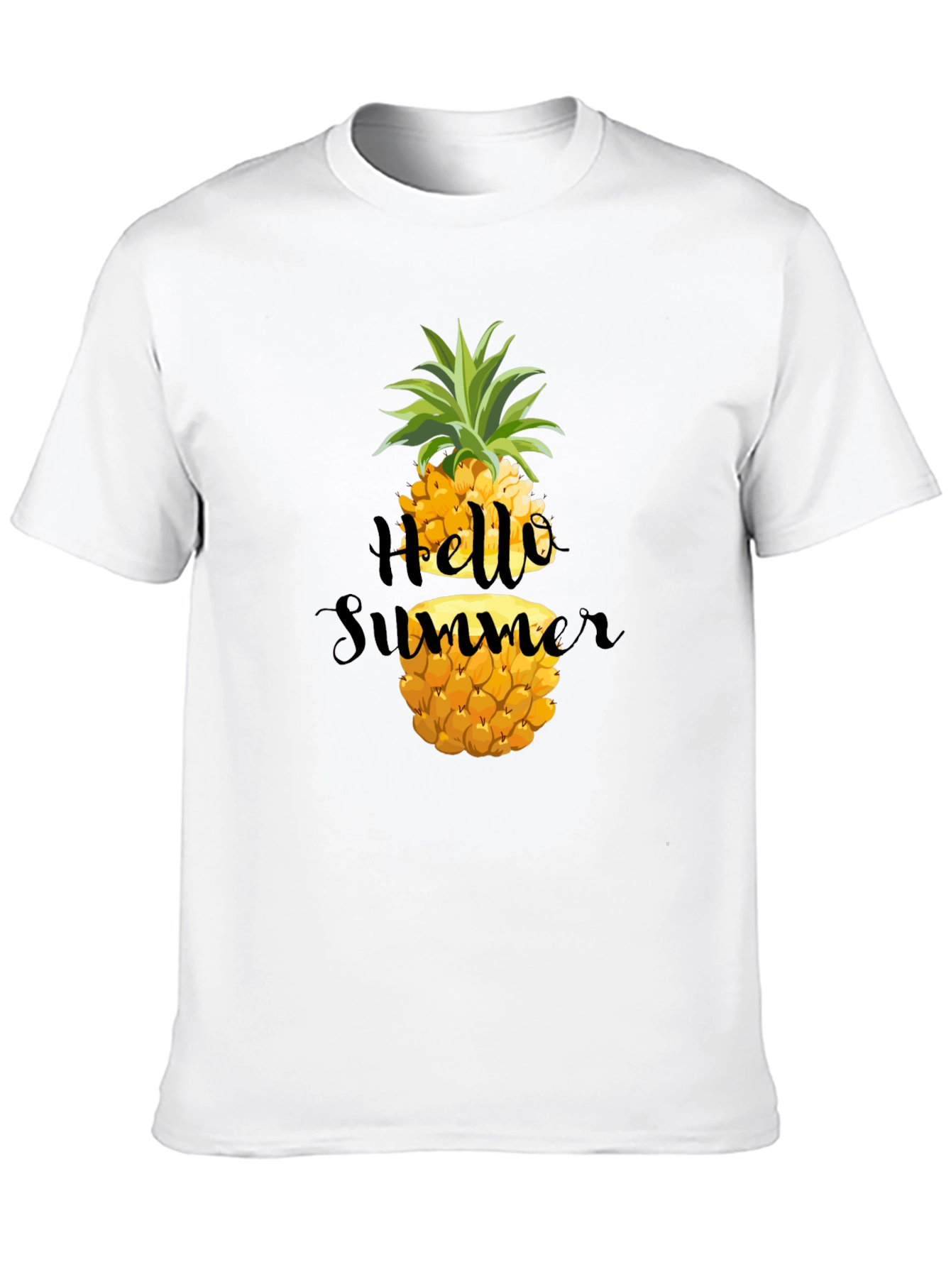 Hello Summer Pineapple Graphic T-Shirt