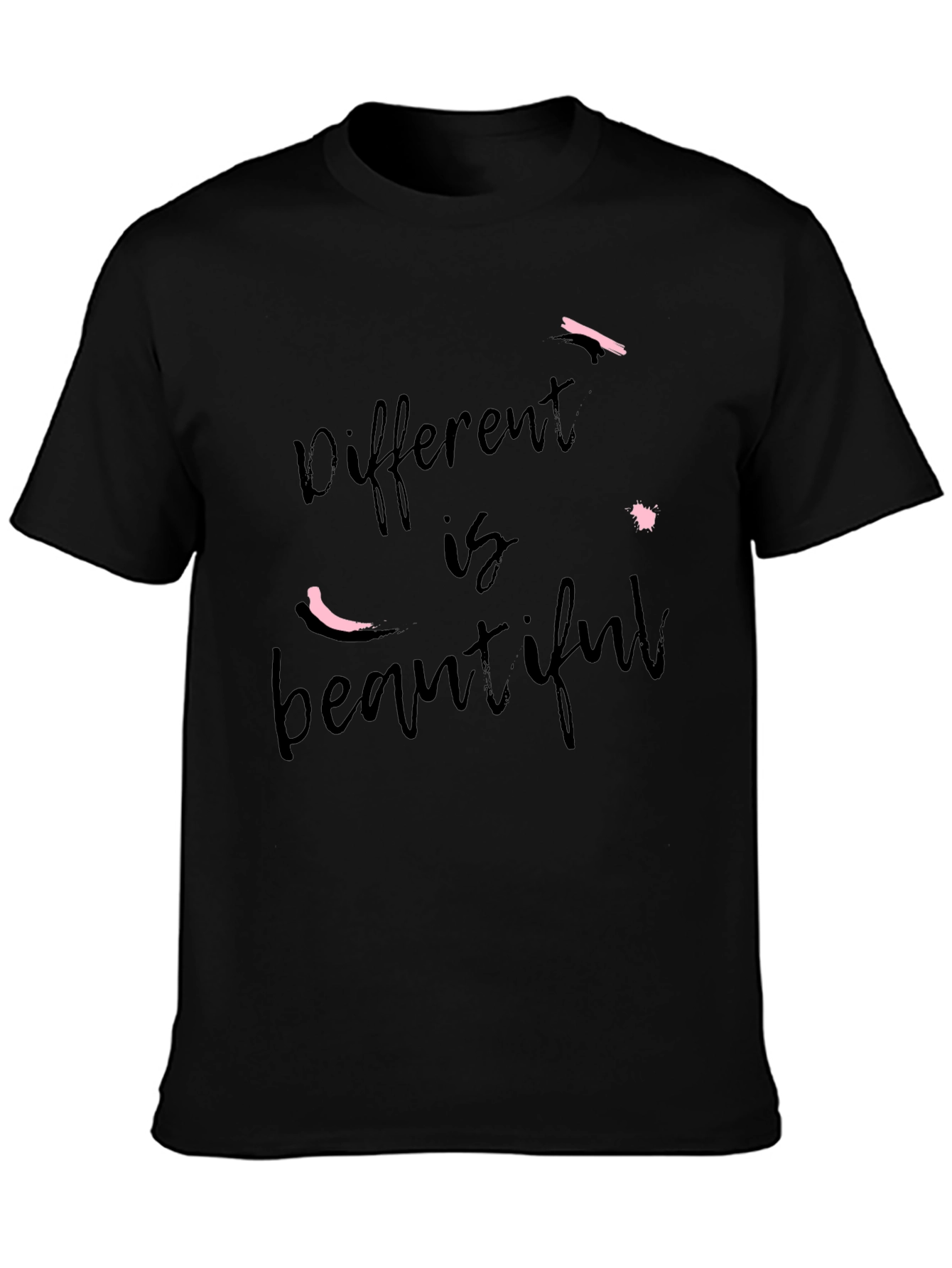 Different is Beautiful Black Graphic Tee