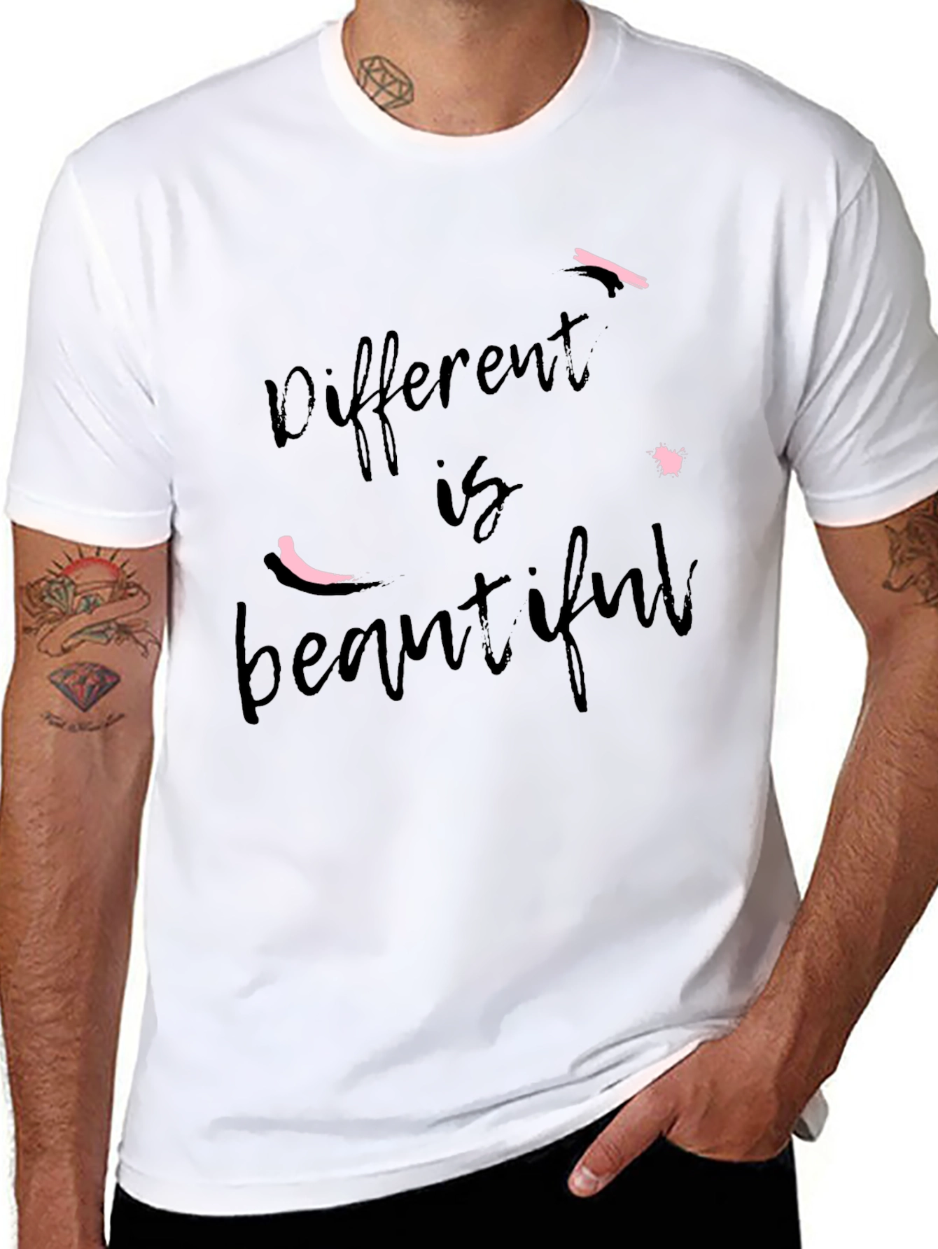Different is Beautiful Black Graphic Tee