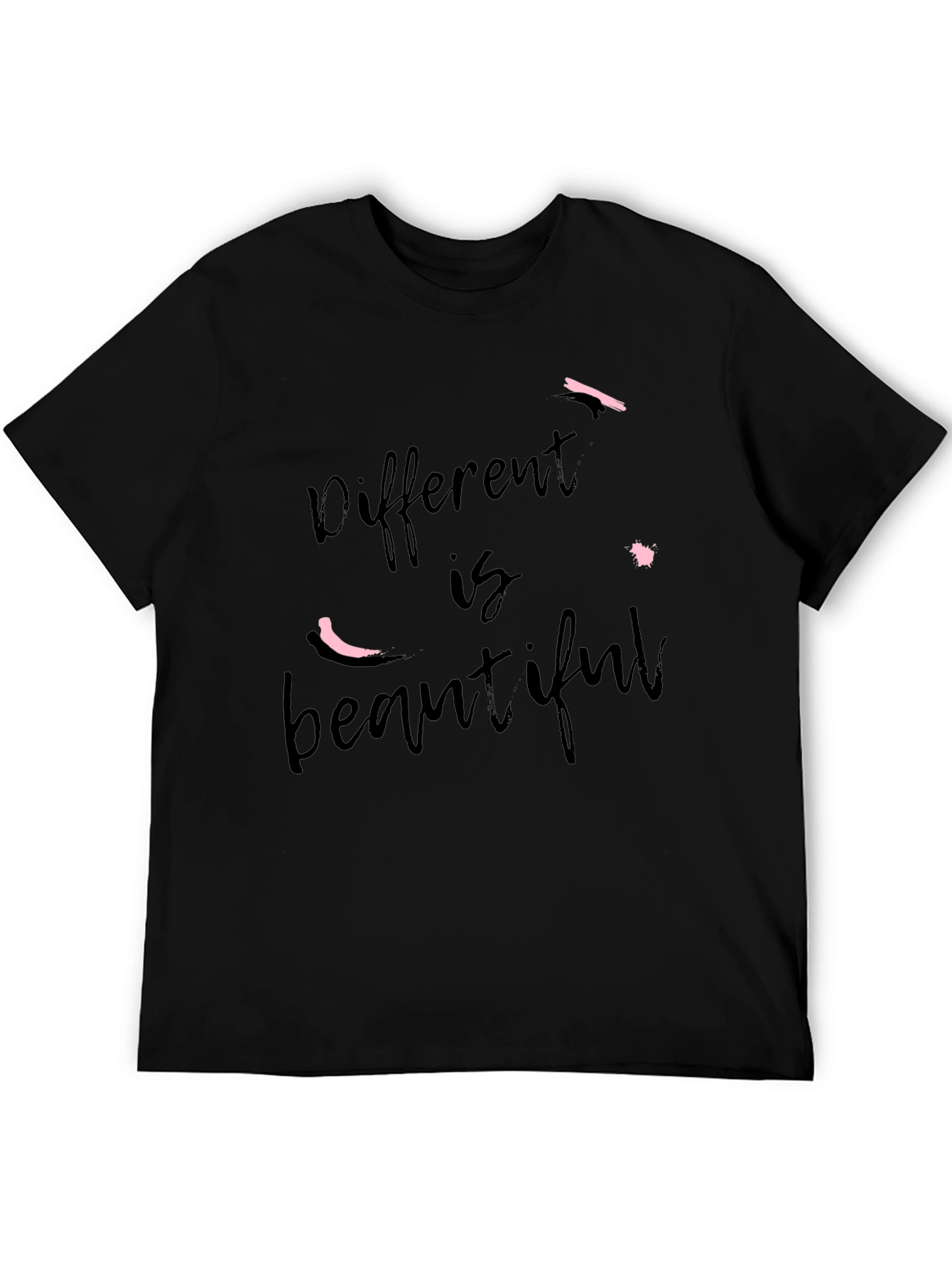 Different is Beautiful Black Graphic Tee