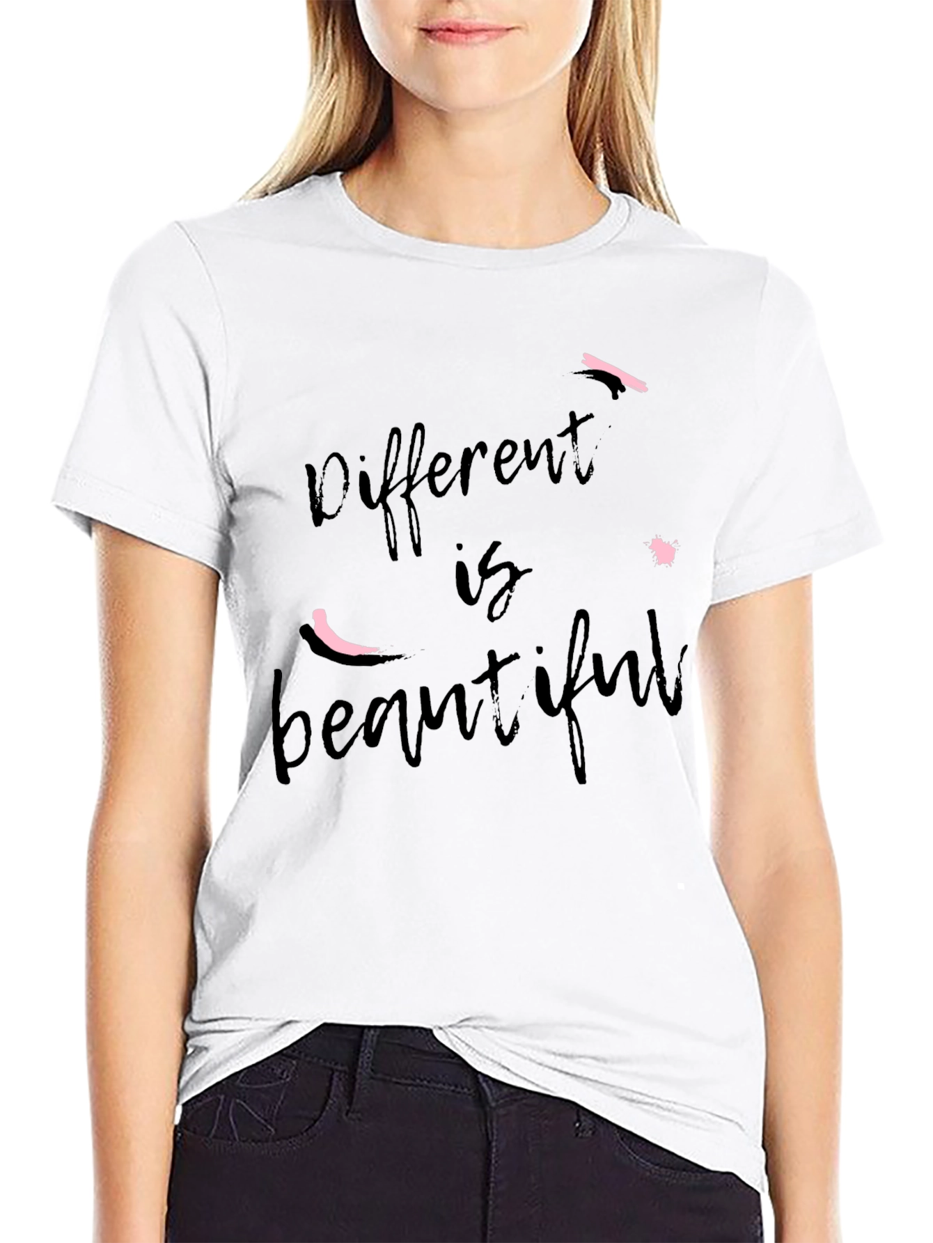 Different is Beautiful Black Graphic Tee