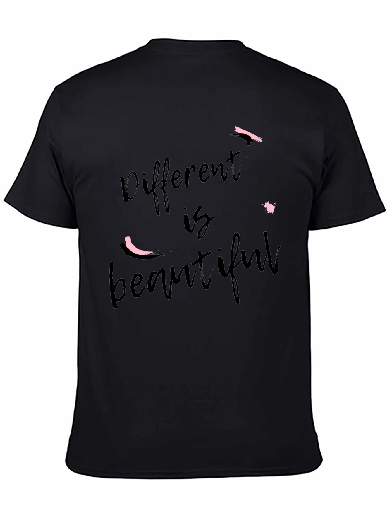 Different is Beautiful Black Graphic Tee