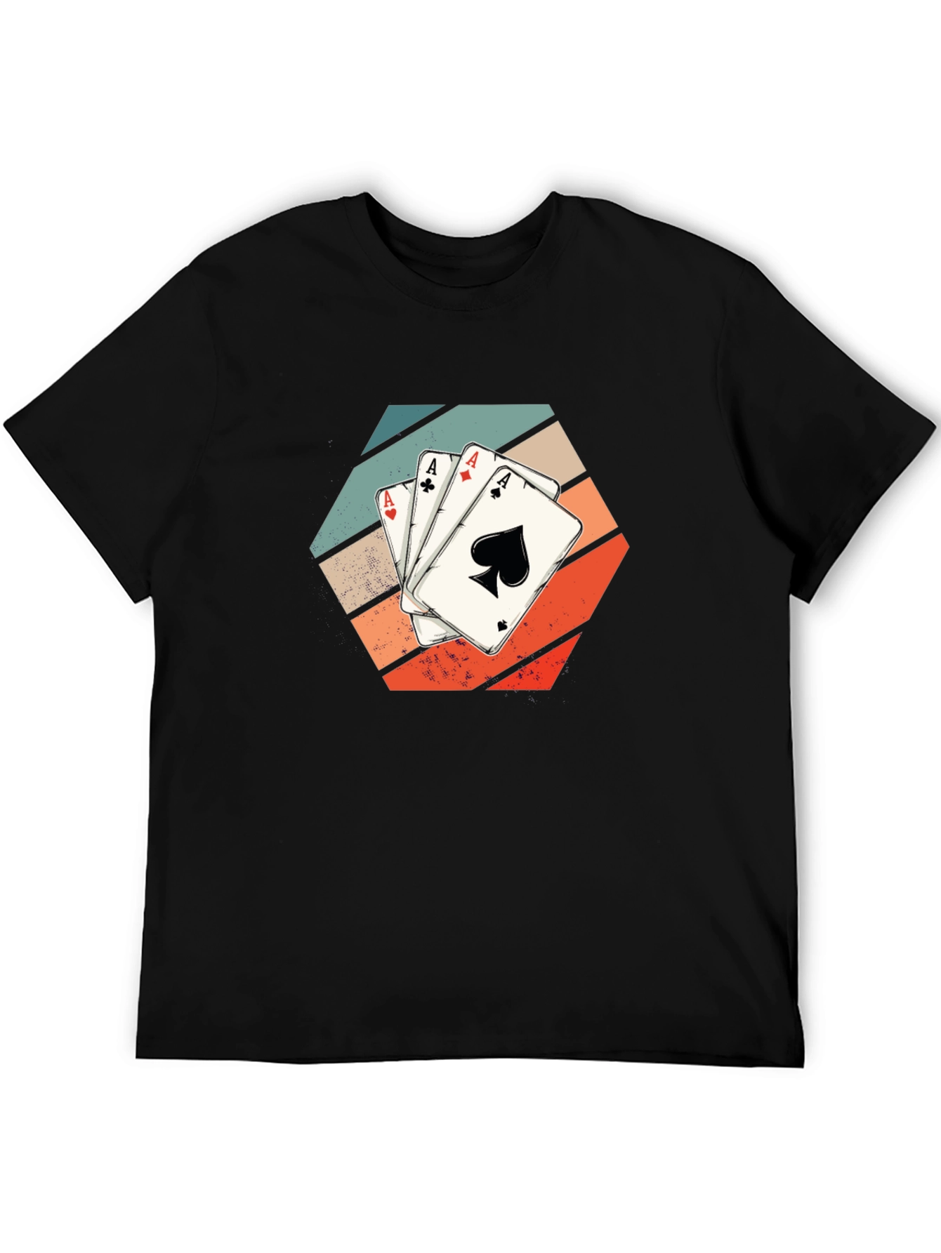 Poker Aces T-Shirt - Retro Card Design