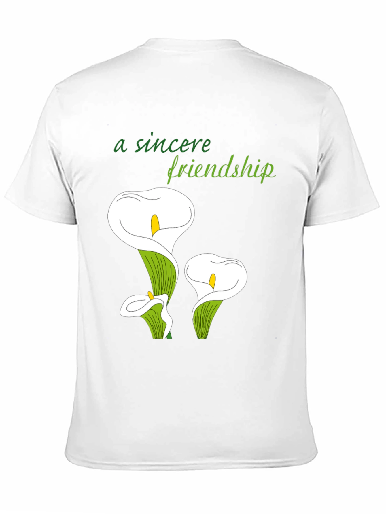 Calla Lily Friendship Tee - Black Casual Comfort