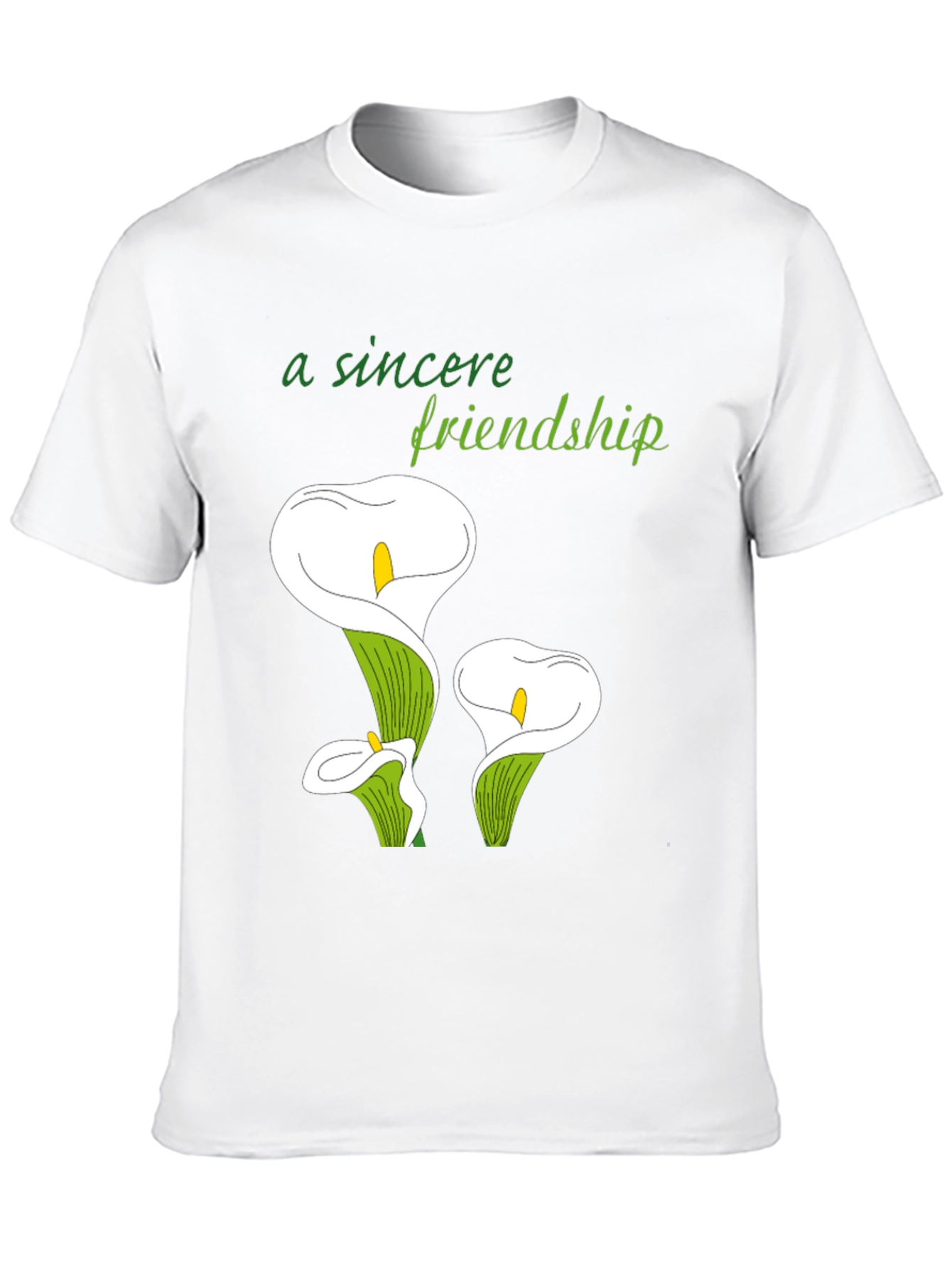 Calla Lily Friendship Tee - Black Casual Comfort