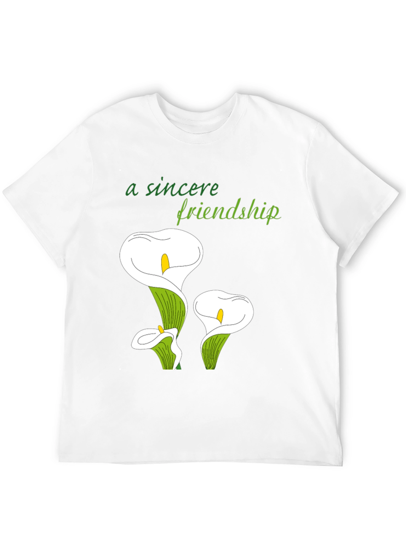 Calla Lily Friendship Tee - Black Casual Comfort
