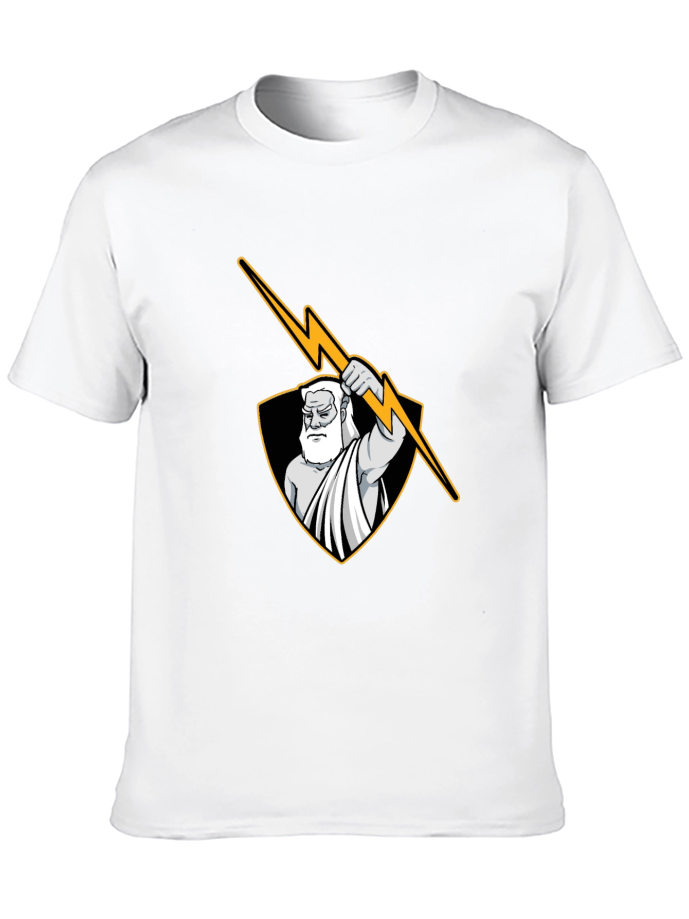 Zeus Lightning Bolt Graphic Black Tee