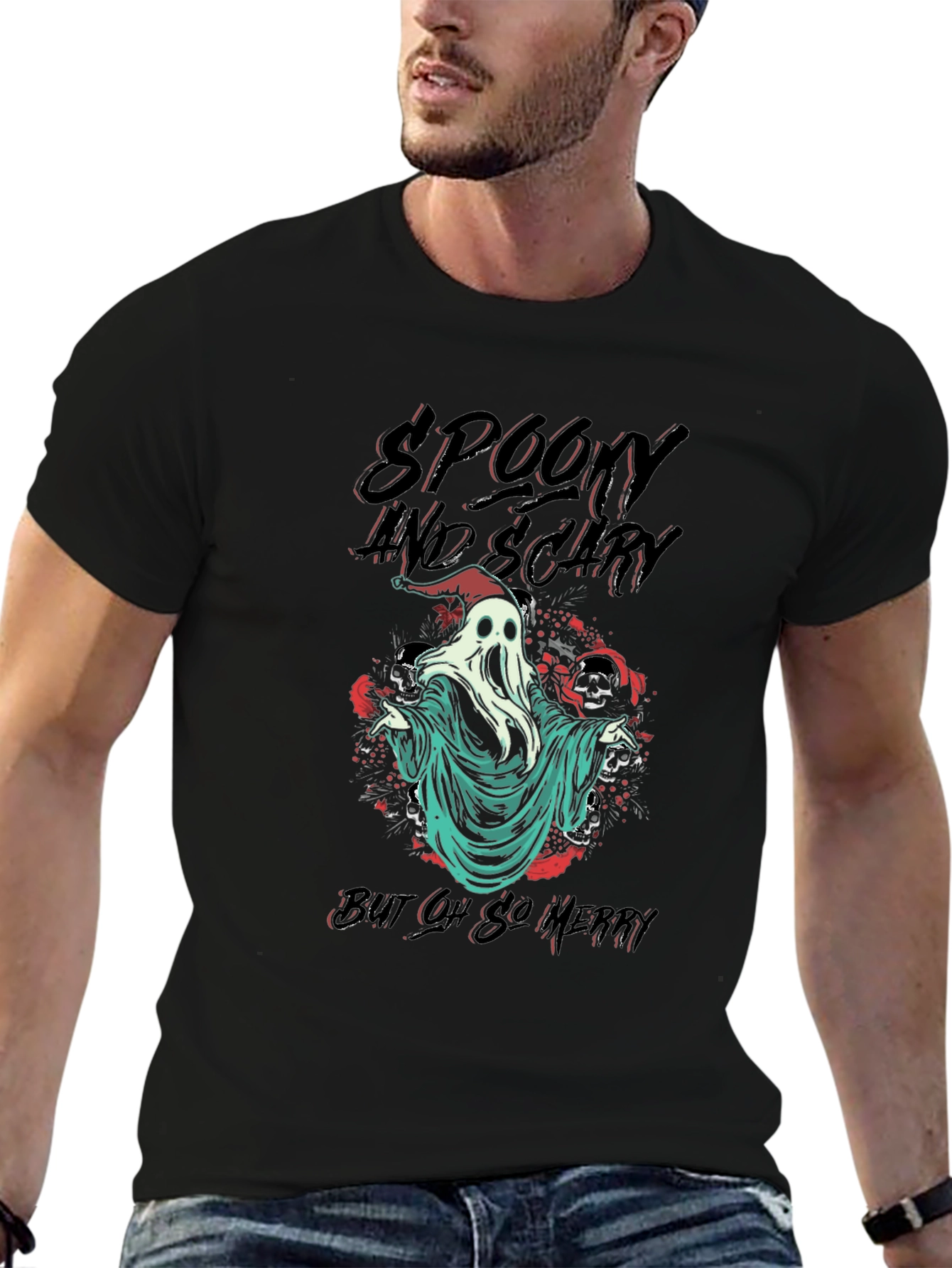 Spooky But Oh So Merry Graphic T-Shirt