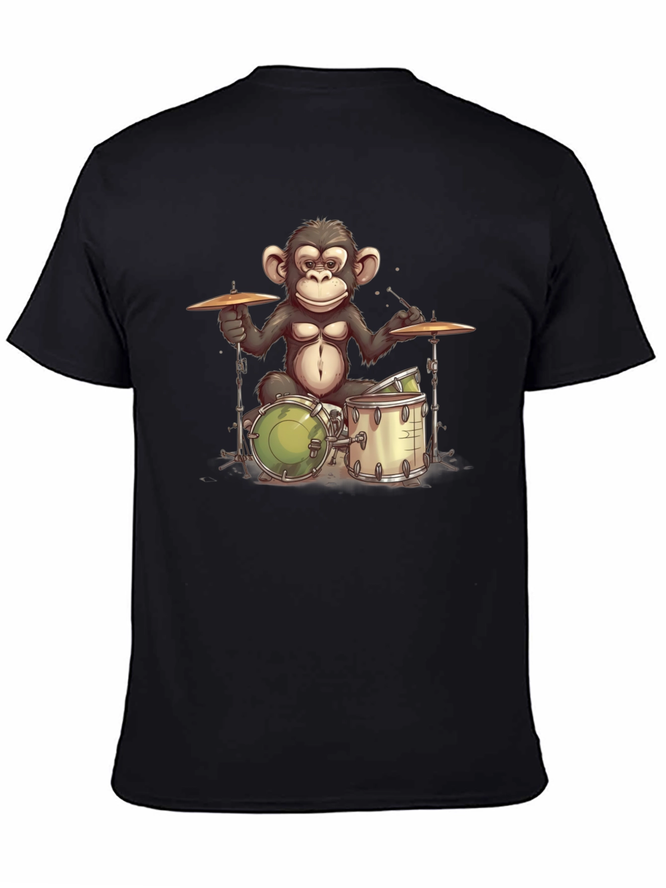 Monkey Drummer Graphic T-Shirt