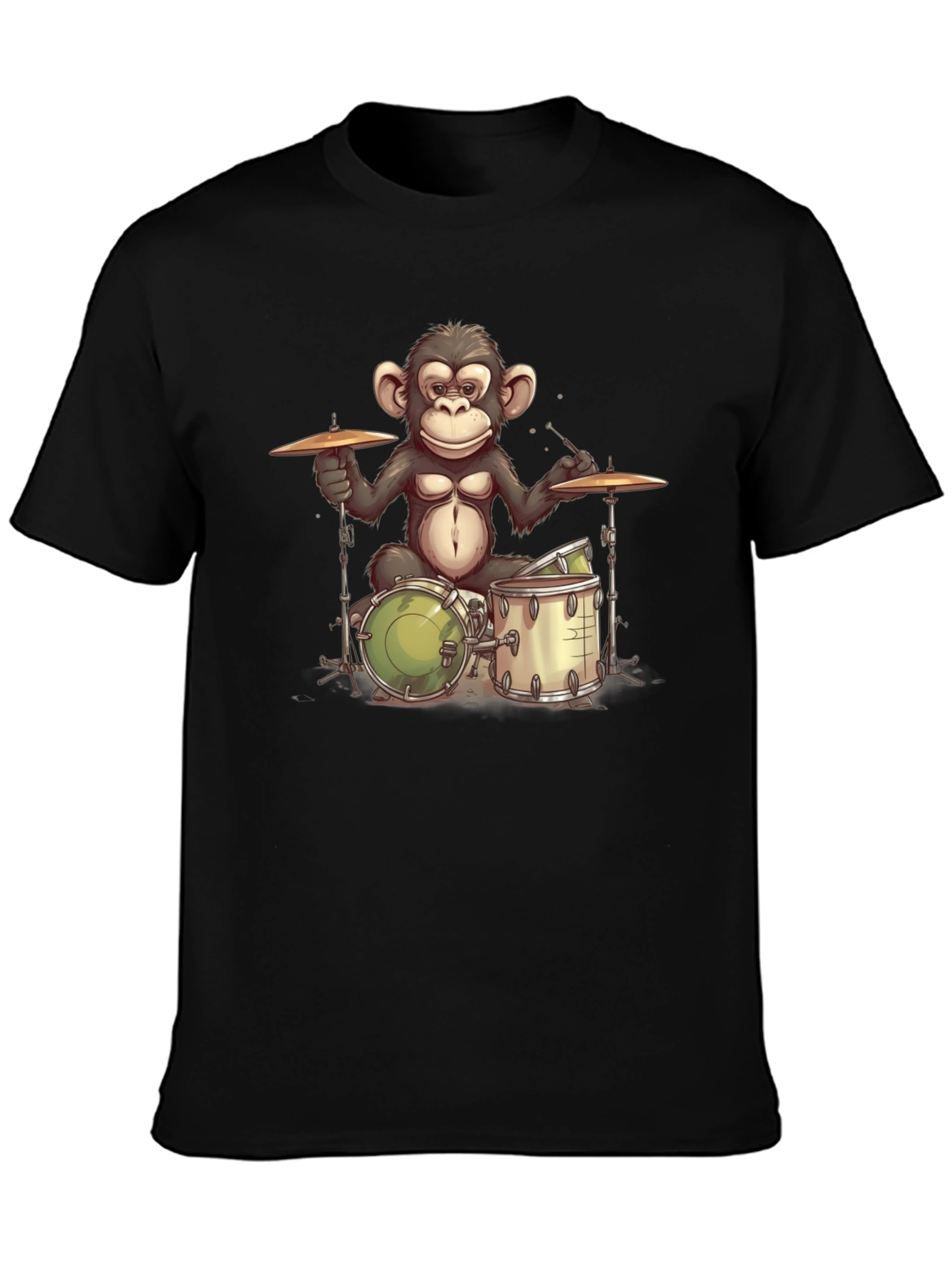Monkey Drummer Graphic T-Shirt