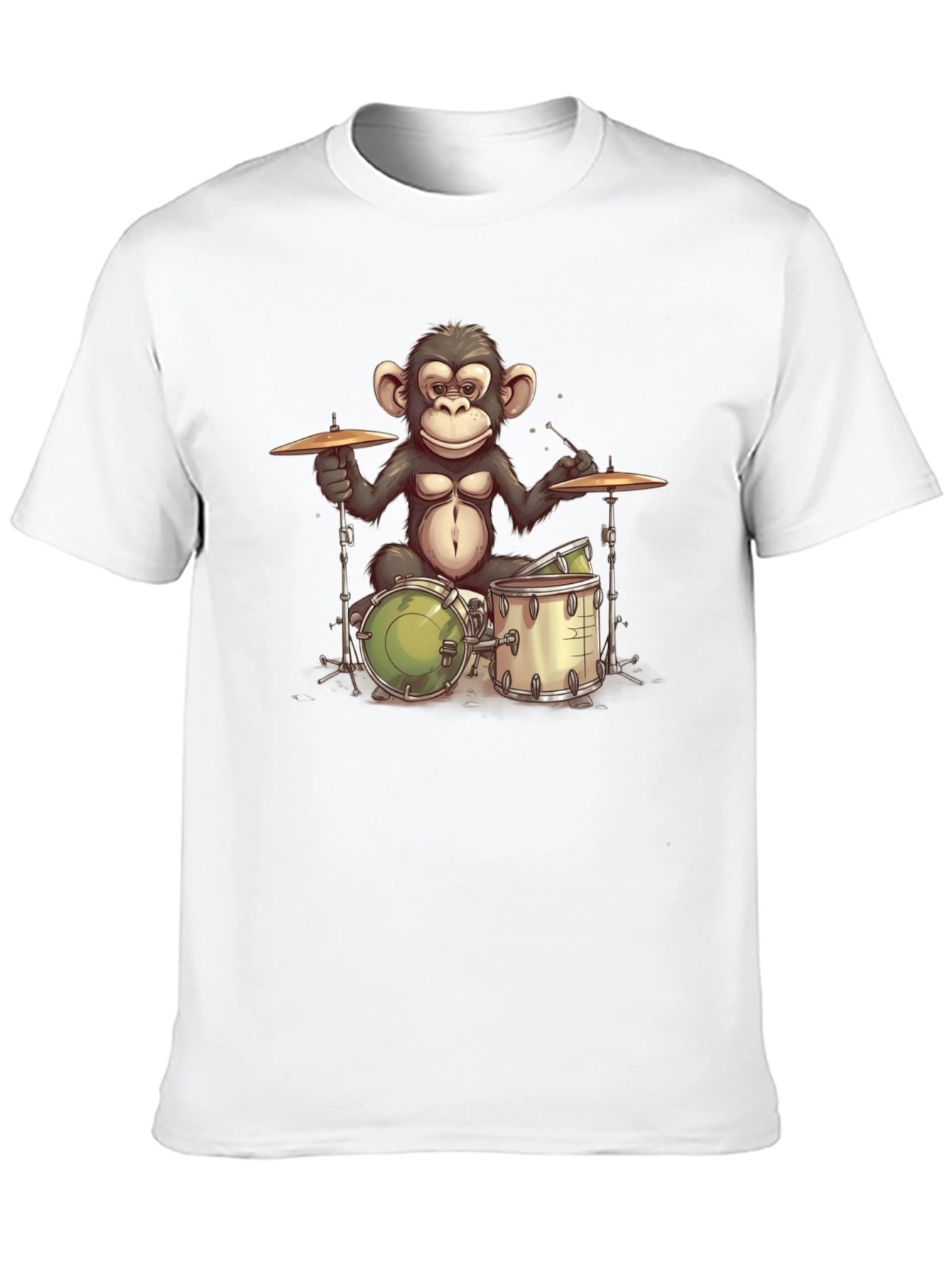 Monkey Drummer Graphic T-Shirt