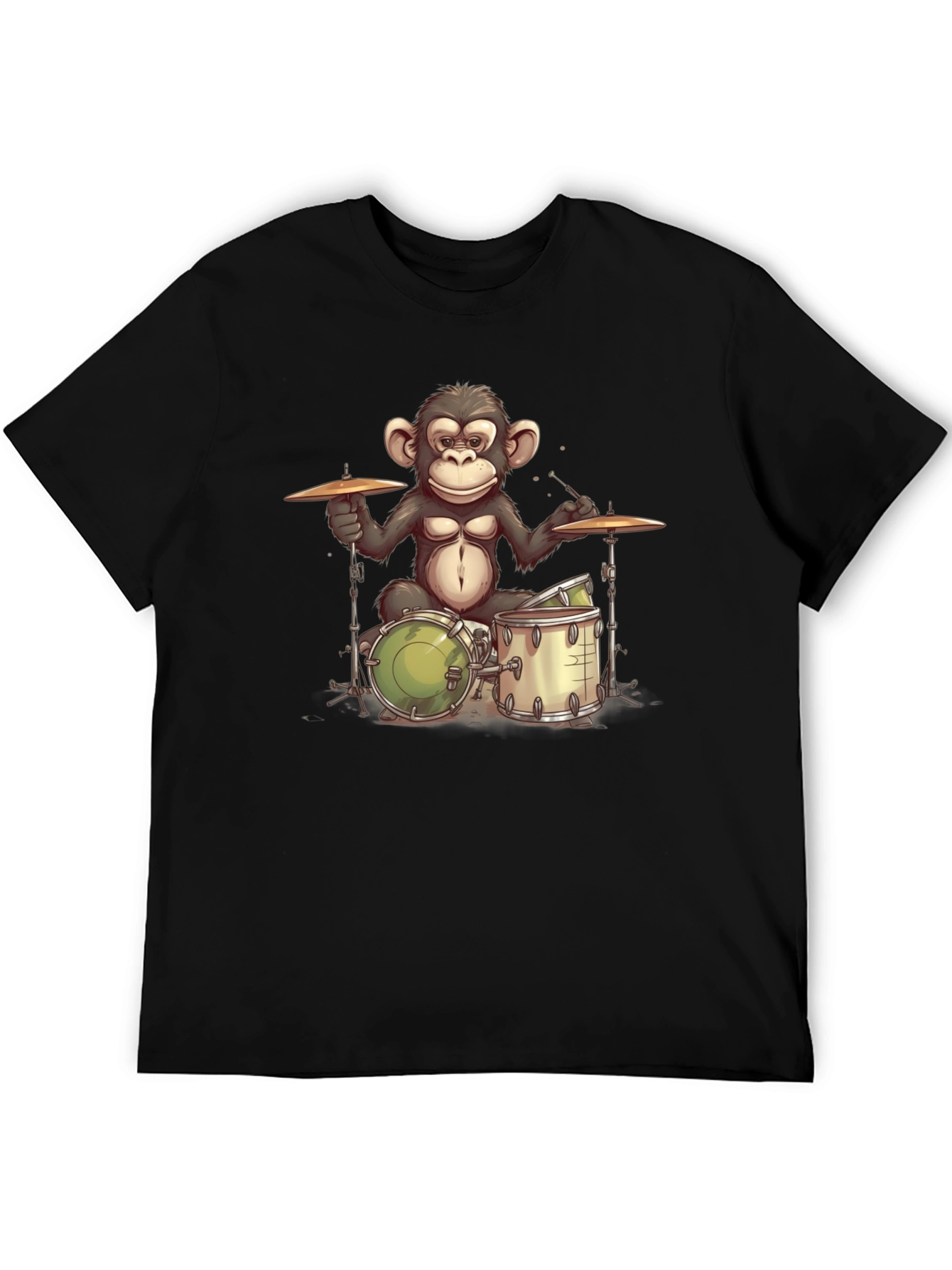 Monkey Drummer Graphic T-Shirt