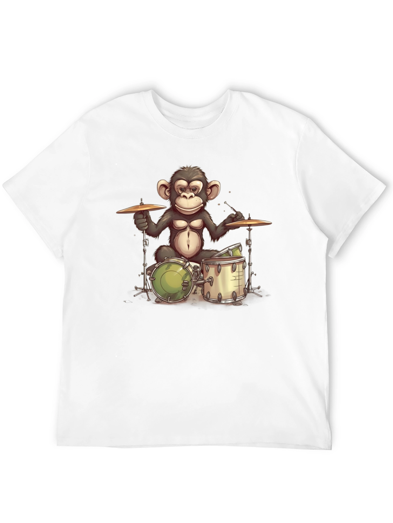 Monkey Drummer Graphic T-Shirt