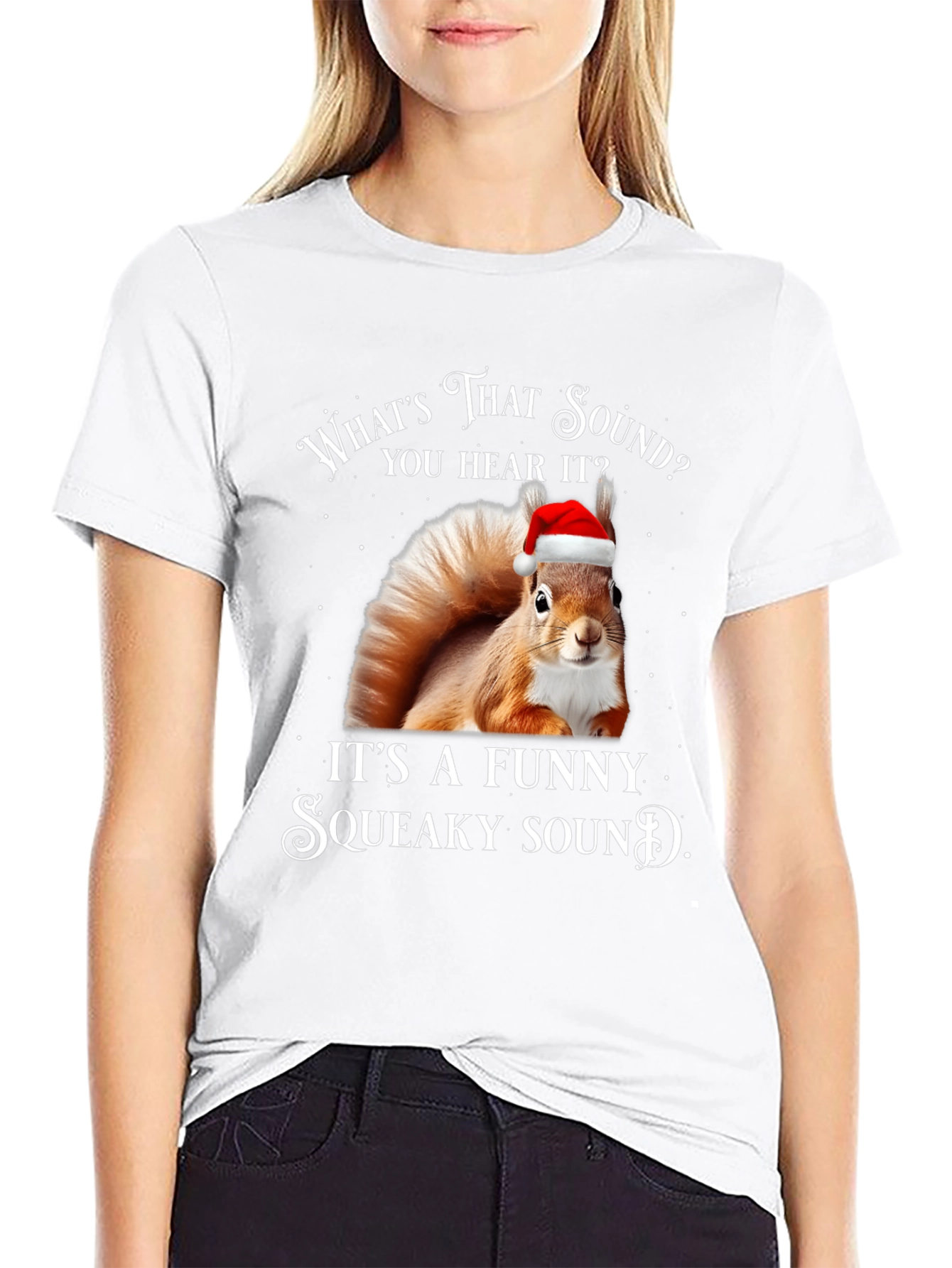 Funny Squeaky Sound Squirrel Christmas T-Shirt