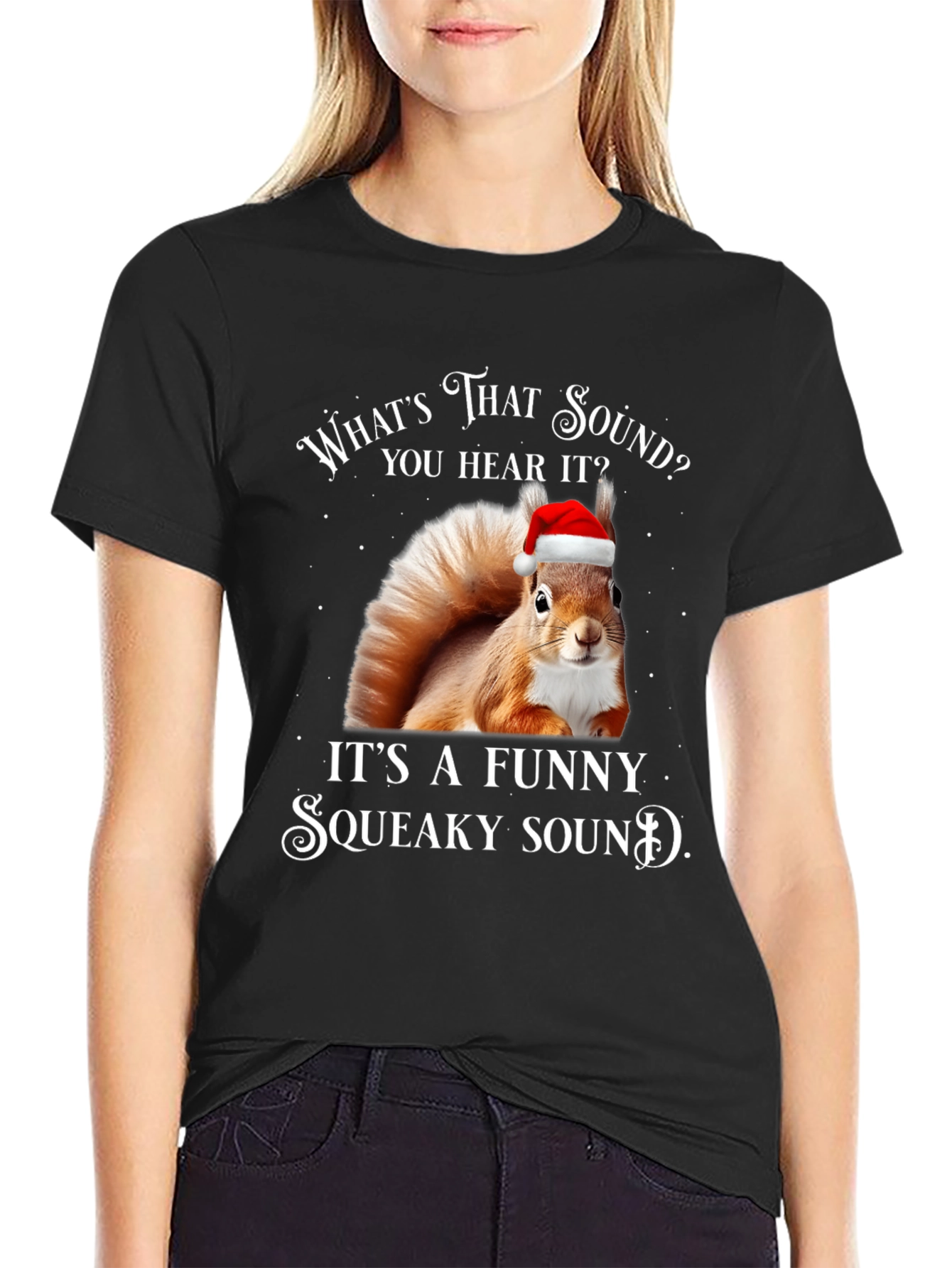 Funny Squeaky Sound Squirrel Christmas T-Shirt