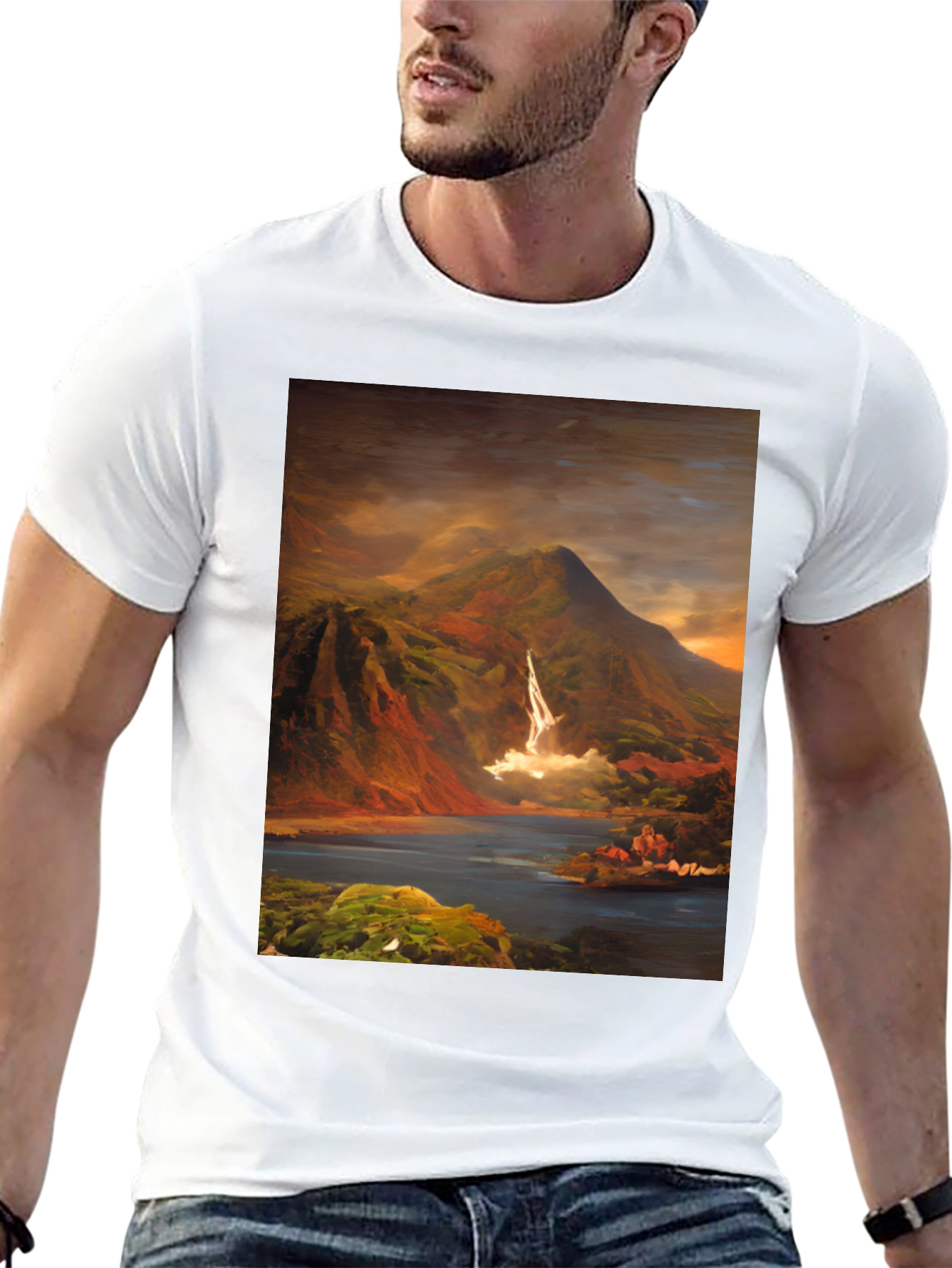 Mountain Vista Graphic Tee - Nature Art Shirt