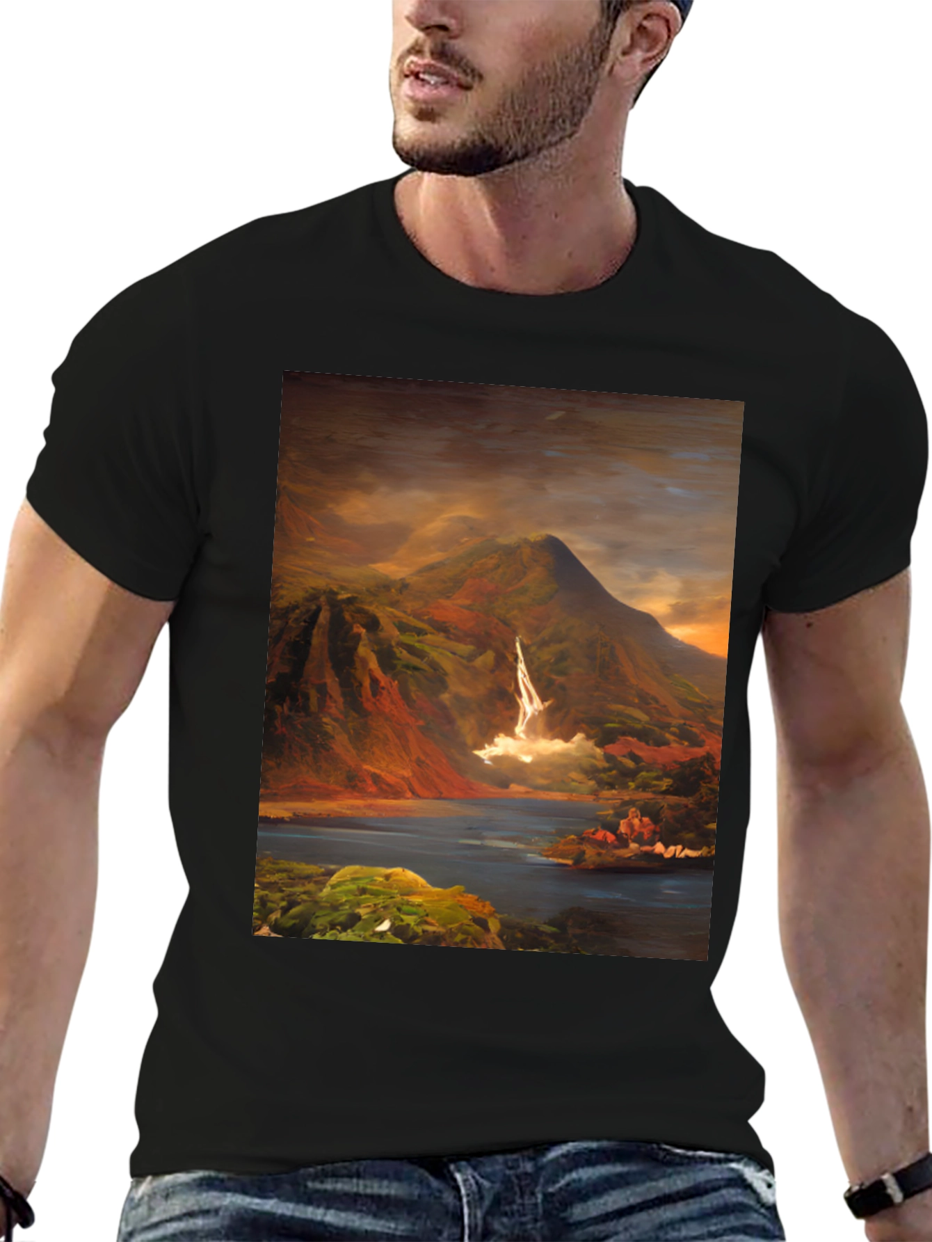 Mountain Vista Graphic Tee - Nature Art Shirt