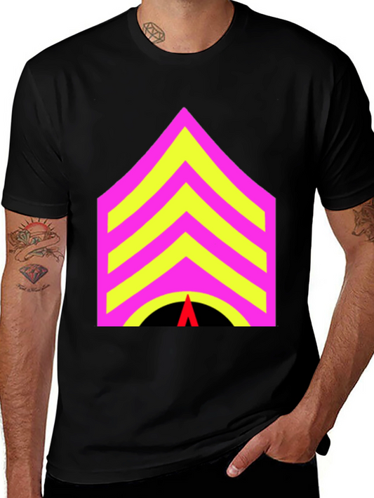 Sergeant Stripes Graphic Tee - Bold Statement Style
