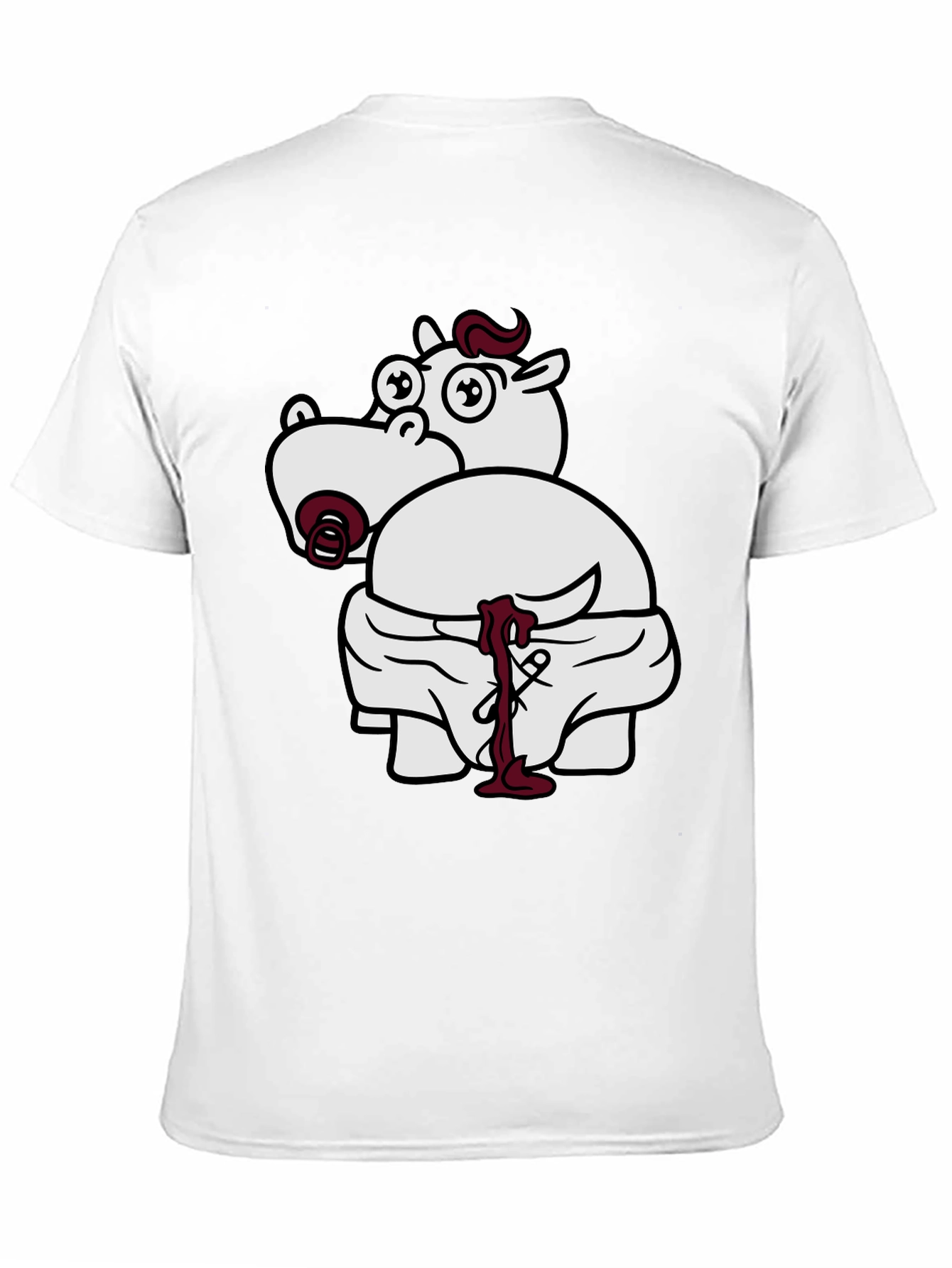 Funny Hippo Graphic T-Shirt