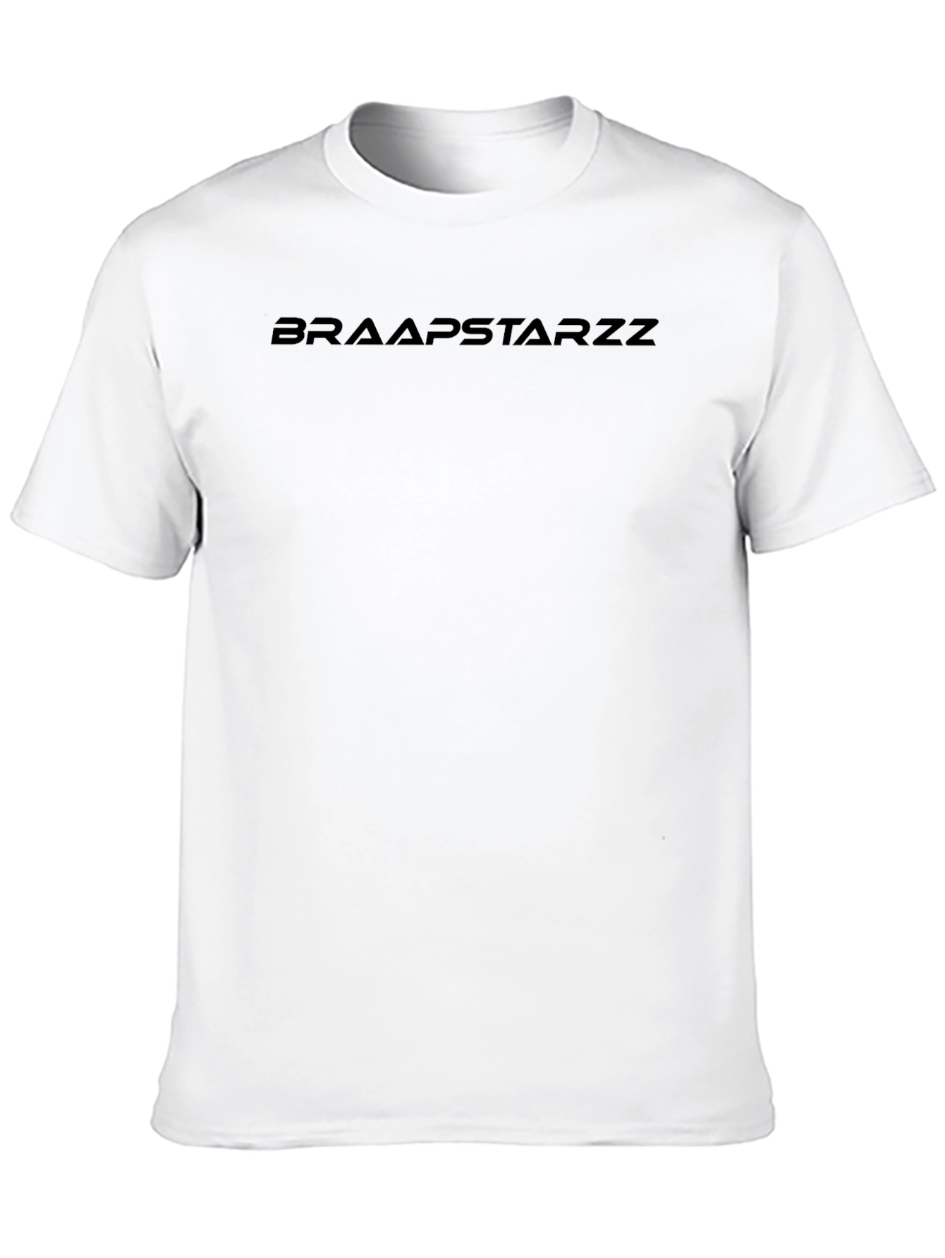 Braapstarzz Black T-Shirt Casual Style