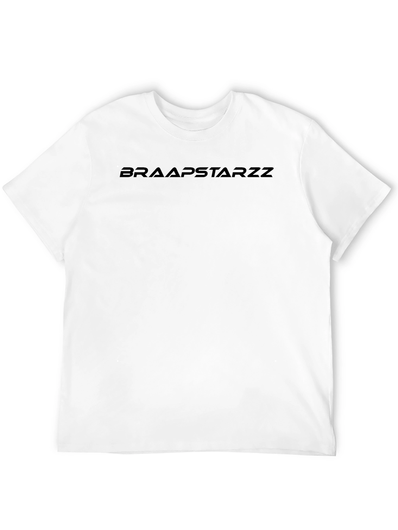Braapstarzz Black T-Shirt Casual Style