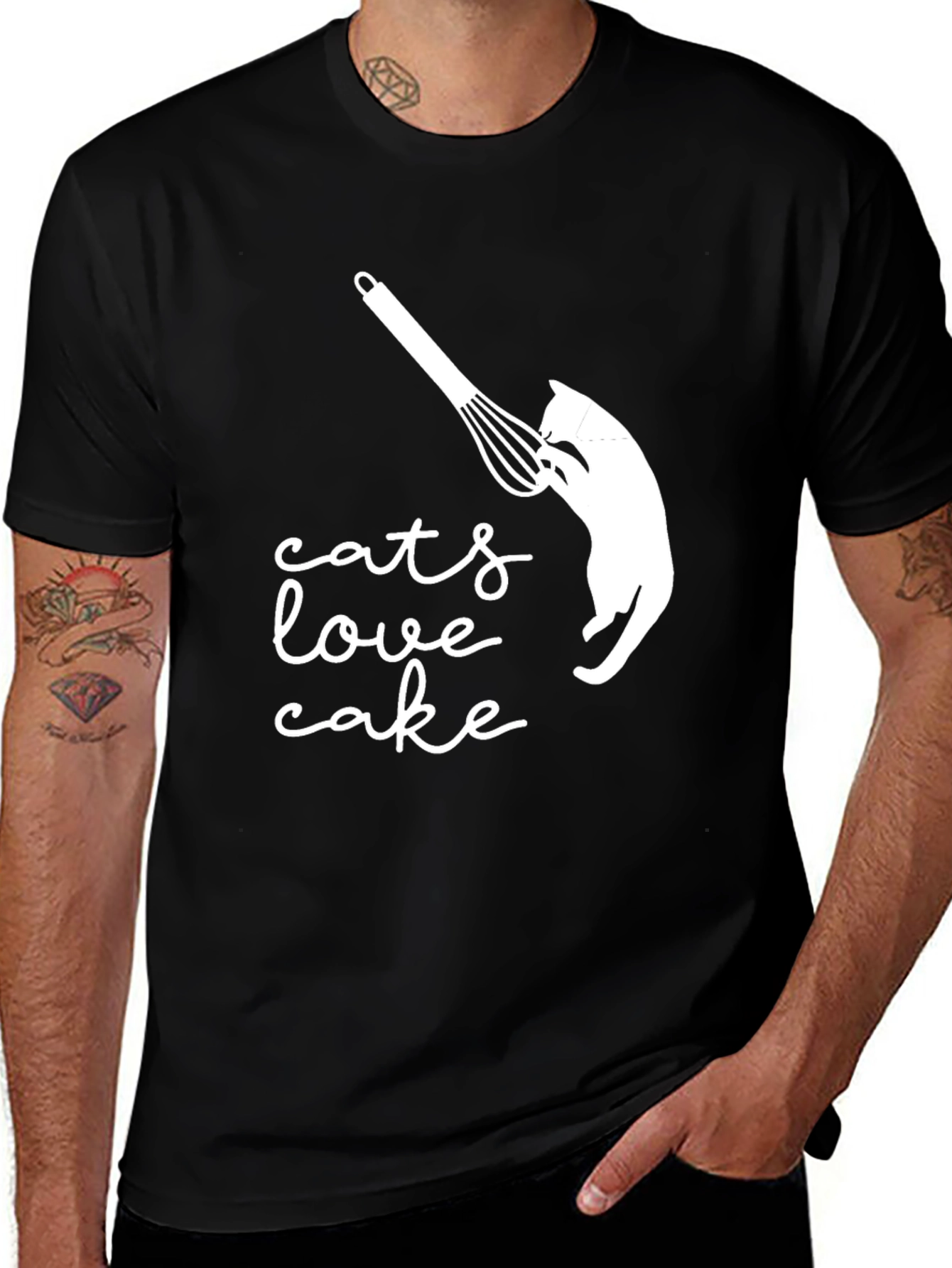Cats Love Cake Graphic T-Shirt