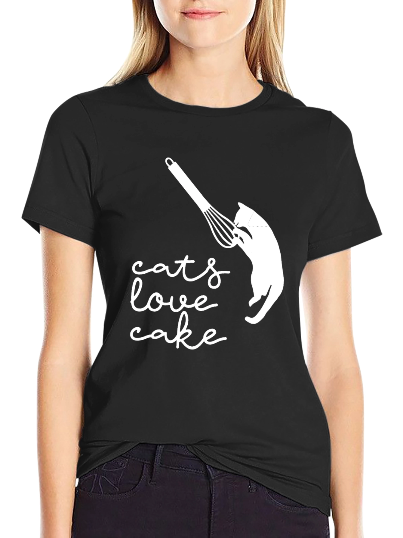 Cats Love Cake Graphic T-Shirt