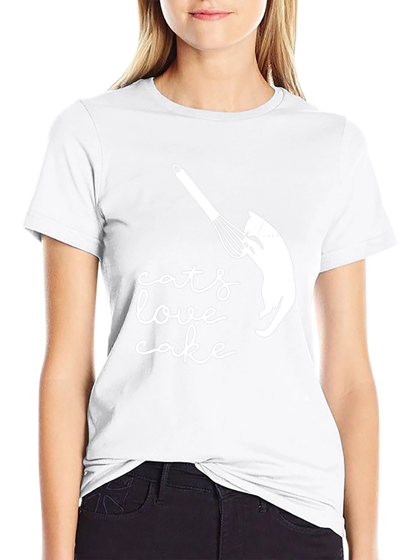 Cats Love Cake Graphic T-Shirt