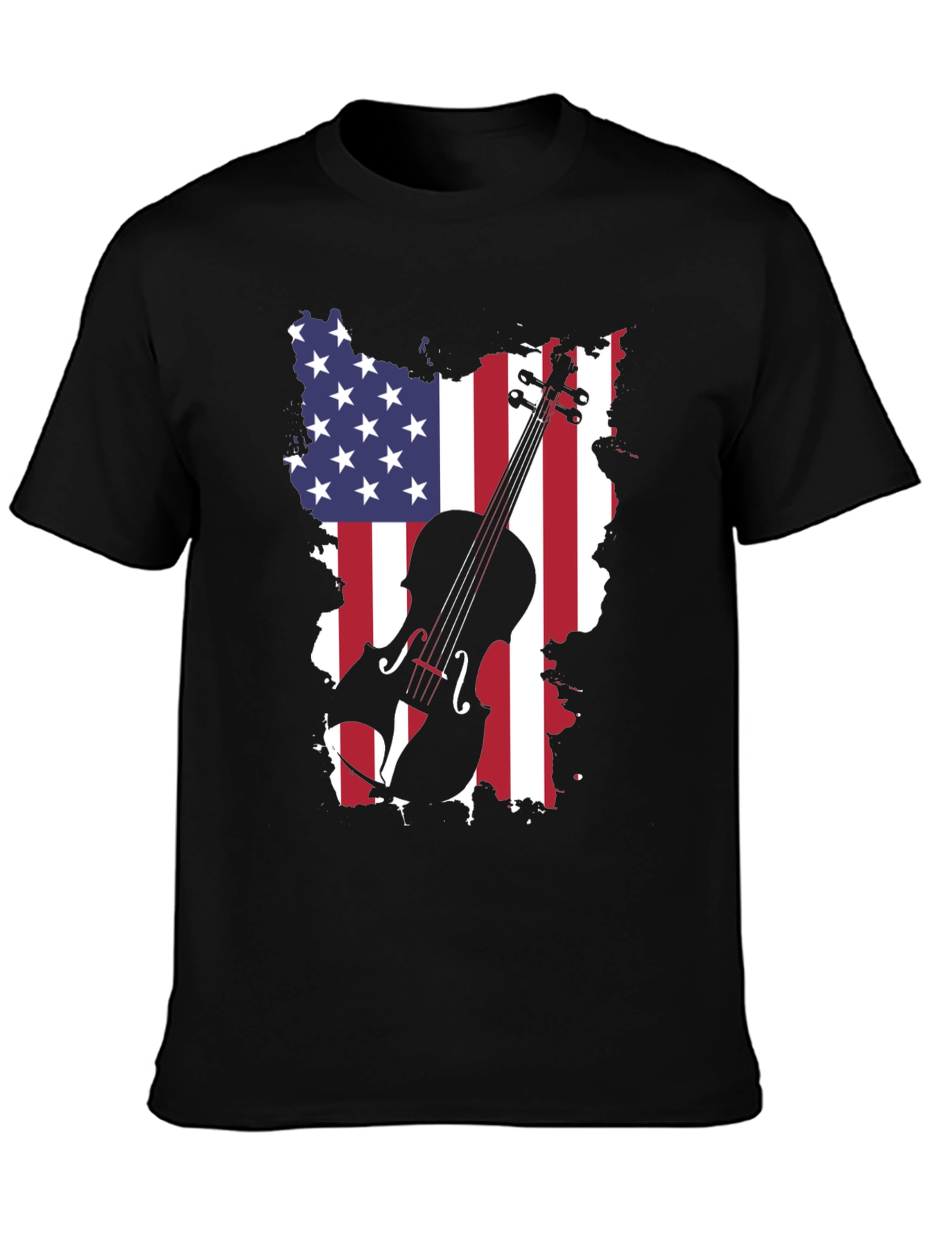 American Flag Violin T-Shirt