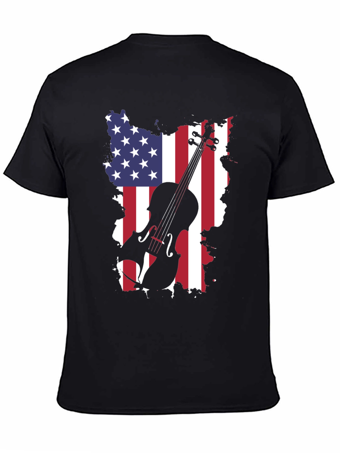 American Flag Violin T-Shirt
