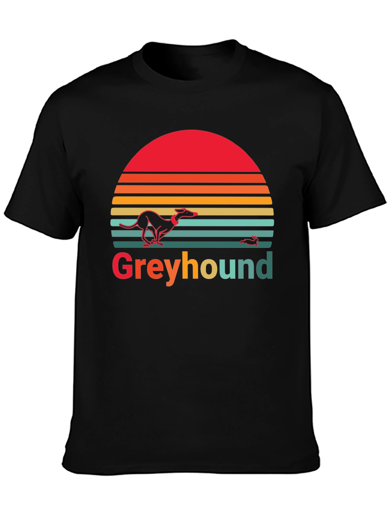 Greyhound Retro Sunset Graphic Tee
