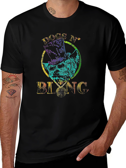 Dogs N Bling Graphic Tee - Quirky Dog Lover Style