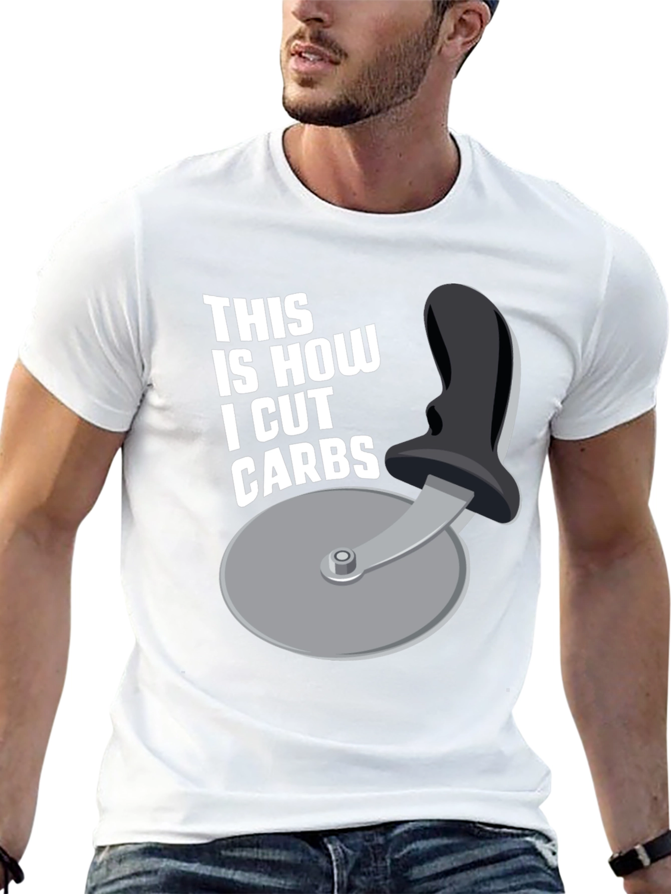 Funny Diet Pizza Cutter Mens T-Shirt