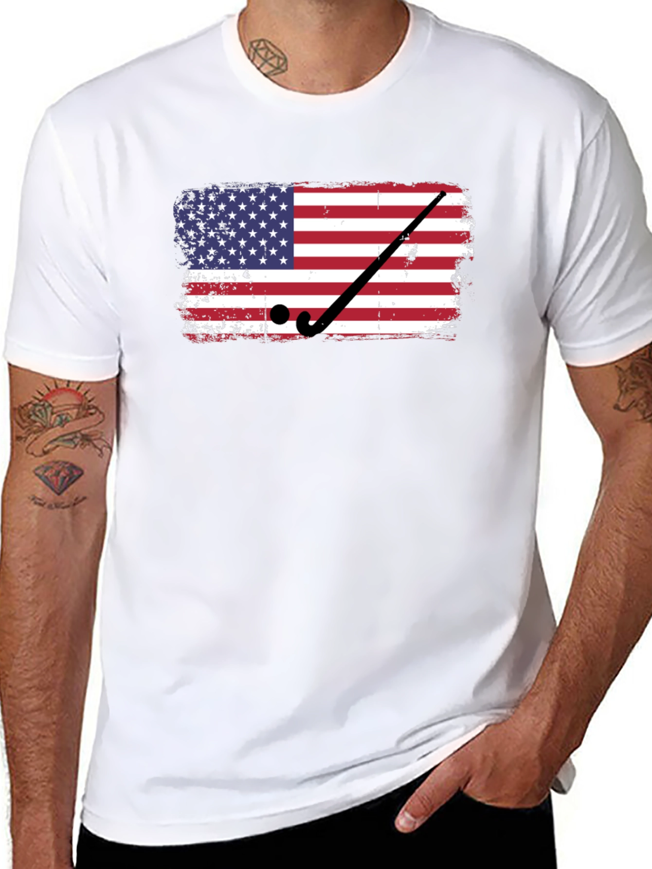 USA Hockey Flag Graphic T-Shirt