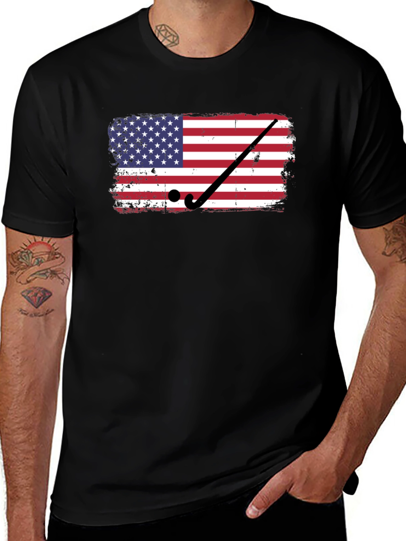 USA Hockey Flag Graphic T-Shirt