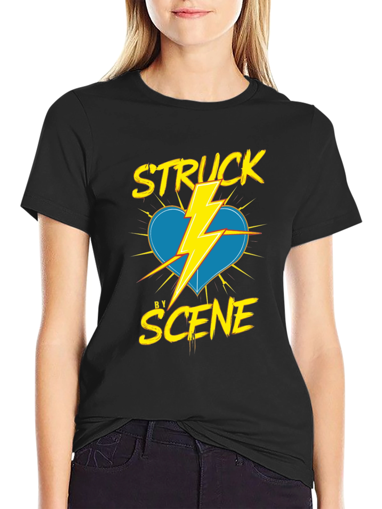 Struck by Scene Black T-Shirt
