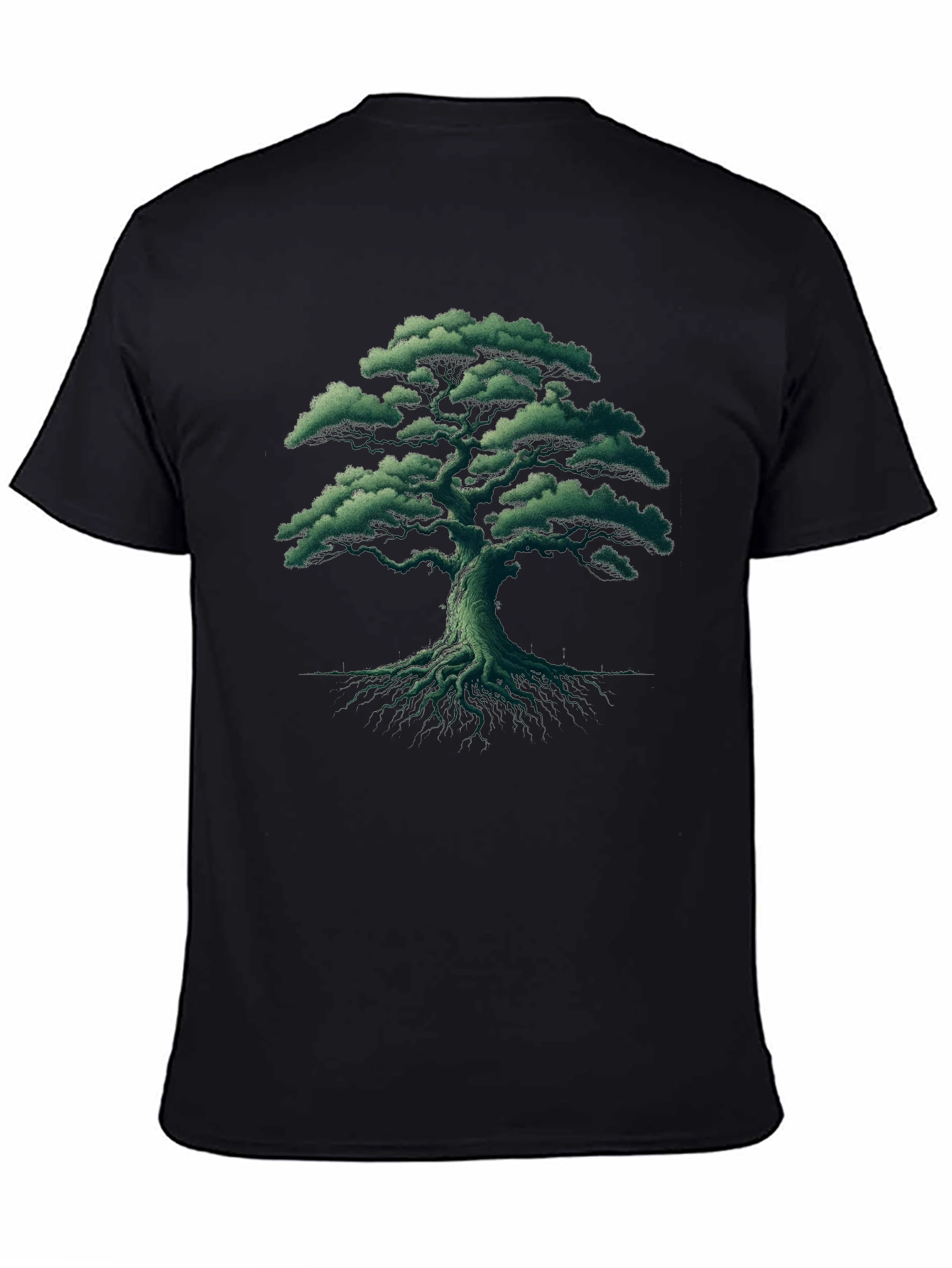 Nature Tree Graphic Tee - Black