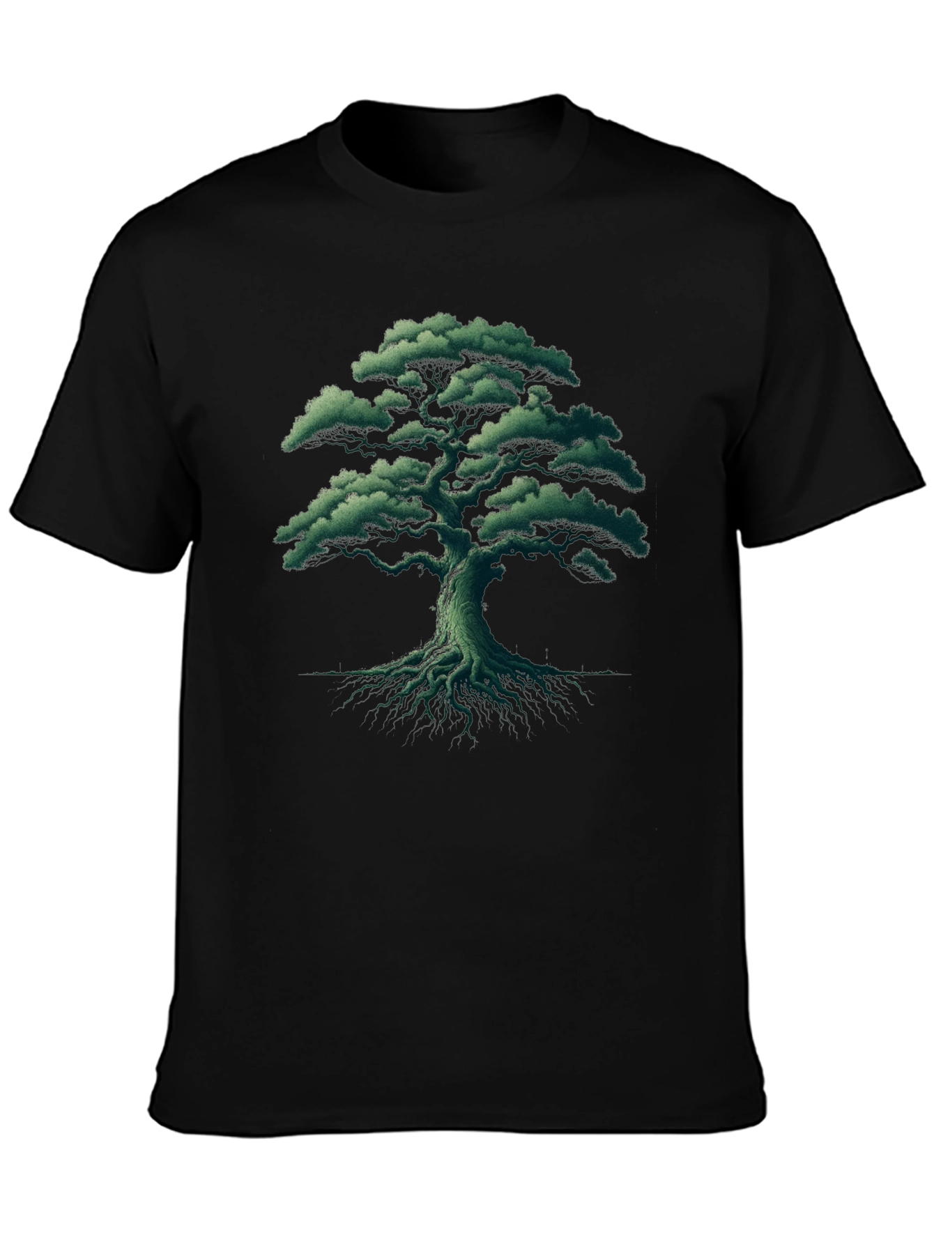 Nature Tree Graphic Tee - Black