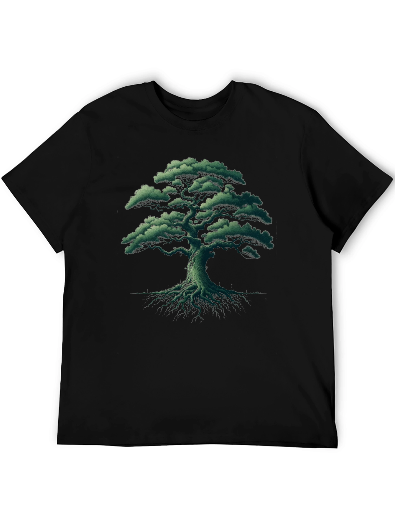 Nature Tree Graphic Tee - Black